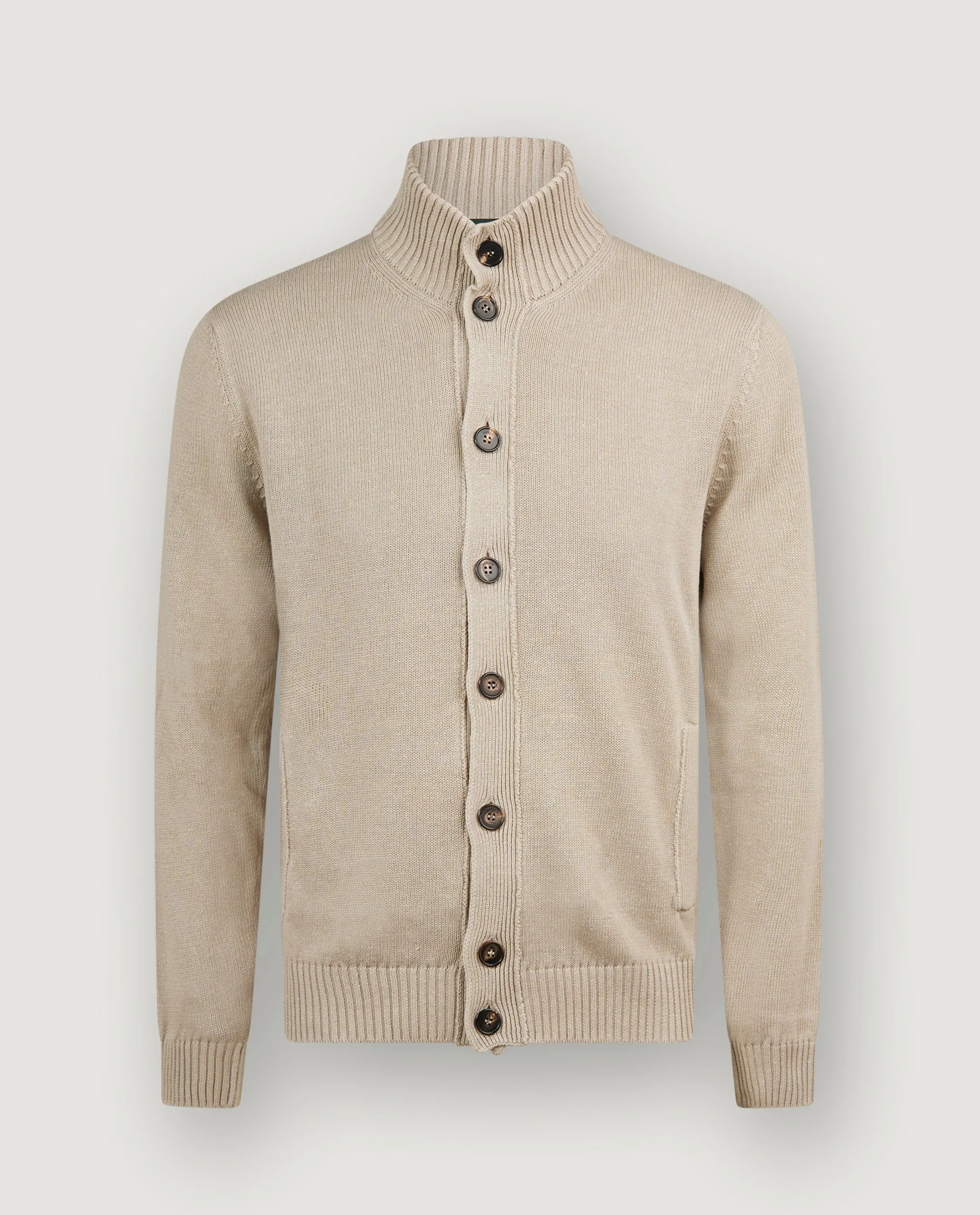 Linnen Katoen Chioto Vest - Lichtbruin sold by Pauw Amsterdam