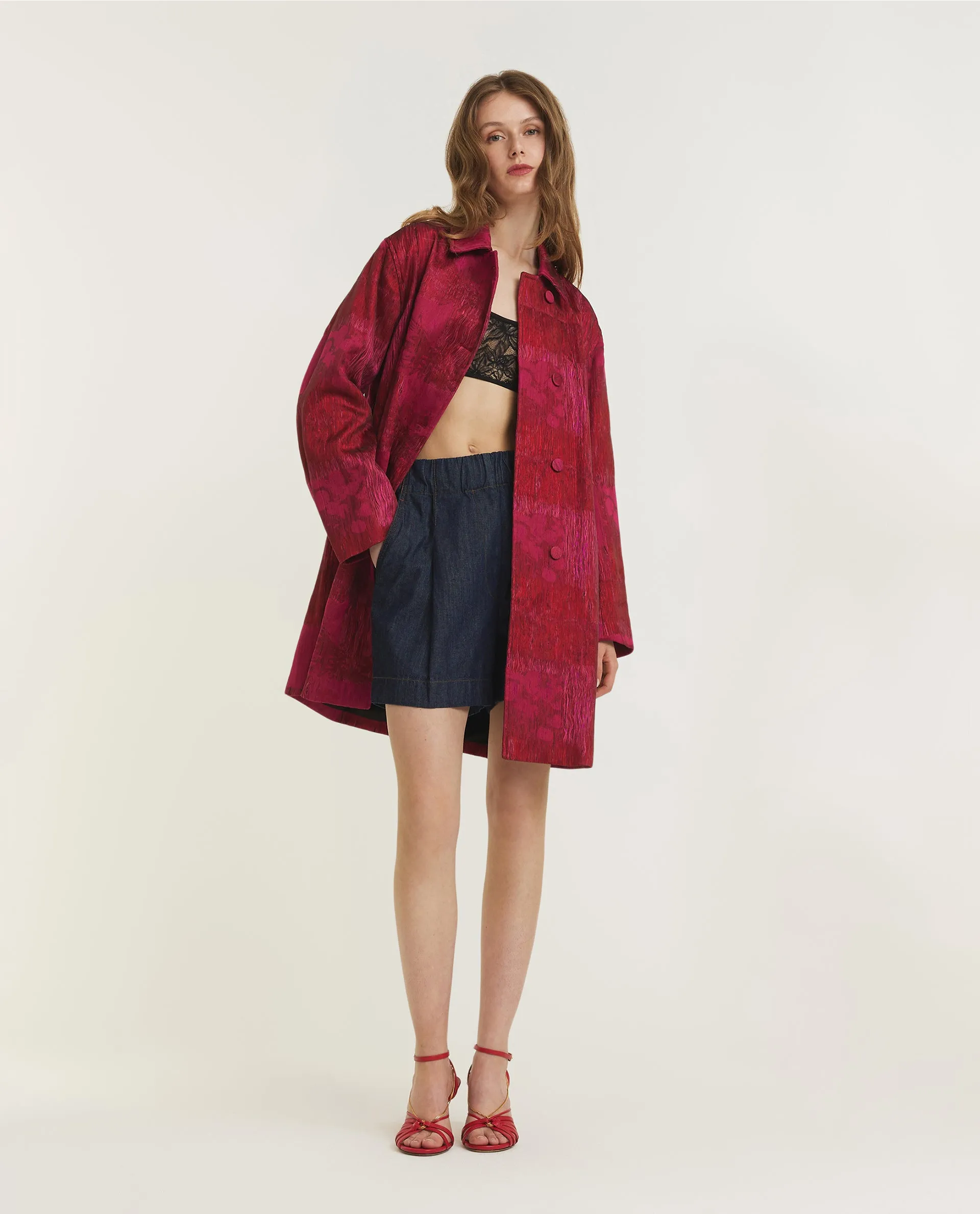 Katoen Mix Jas - Rood sold by Pauw Amsterdam product image thumbnail 5