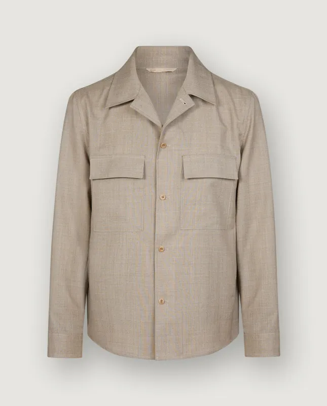 Wollen Overshirt - Lichtbruin sold by Pauw Amsterdam