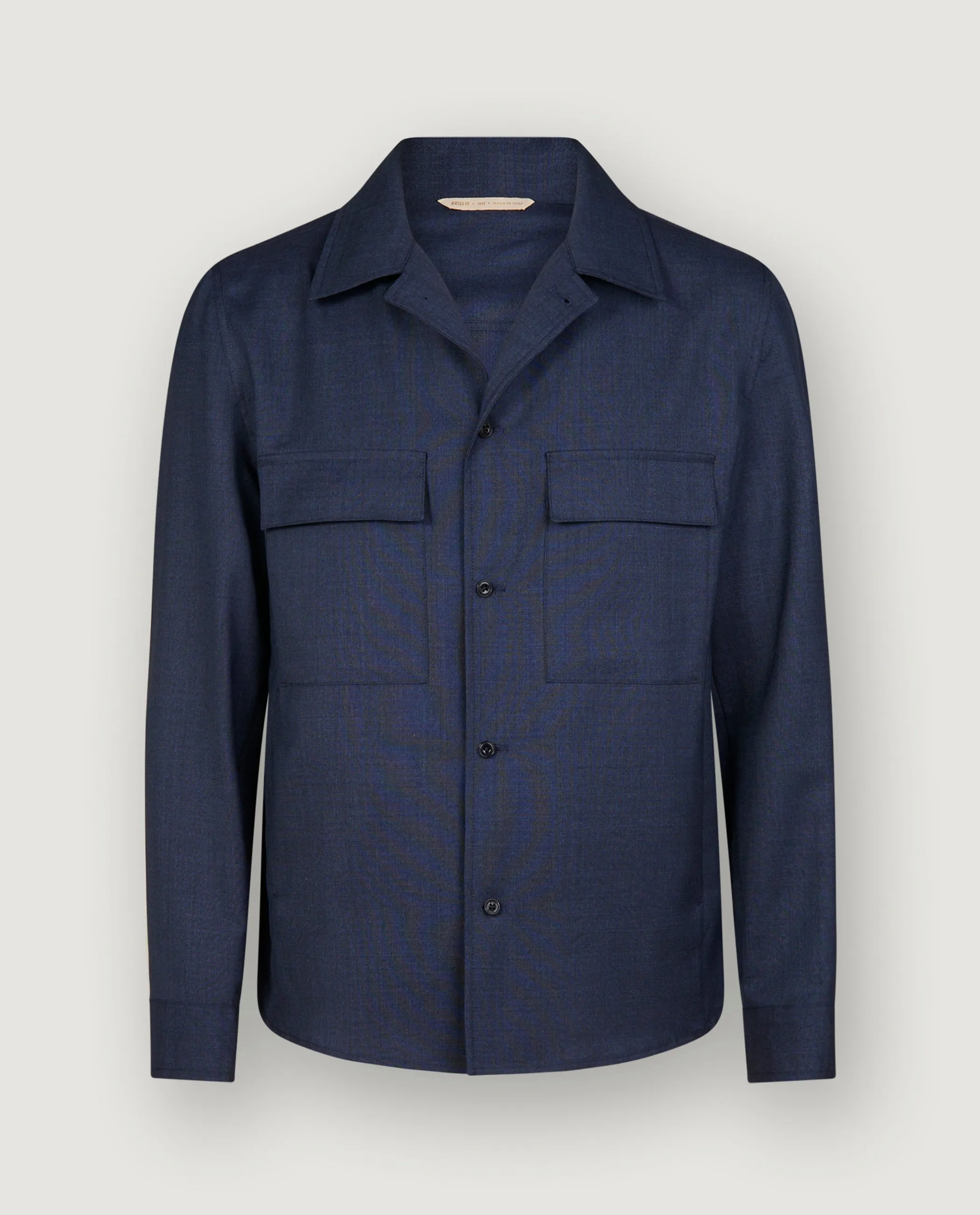 Wollen Overshirt - Blauw sold by Pauw Amsterdam