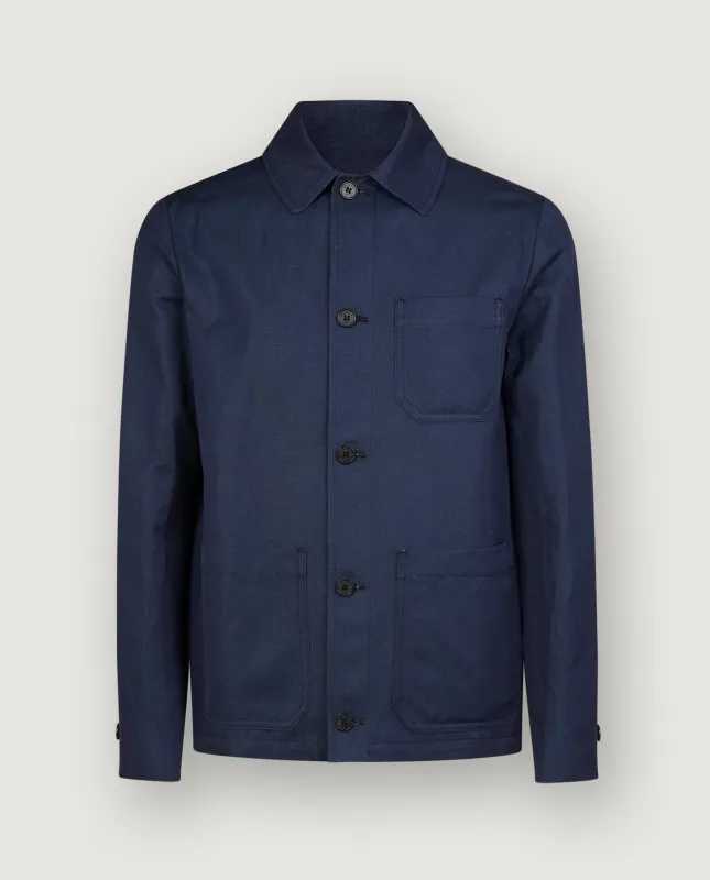 Katoen Linnen Overshirt - Donkerblauw sold by Pauw Amsterdam