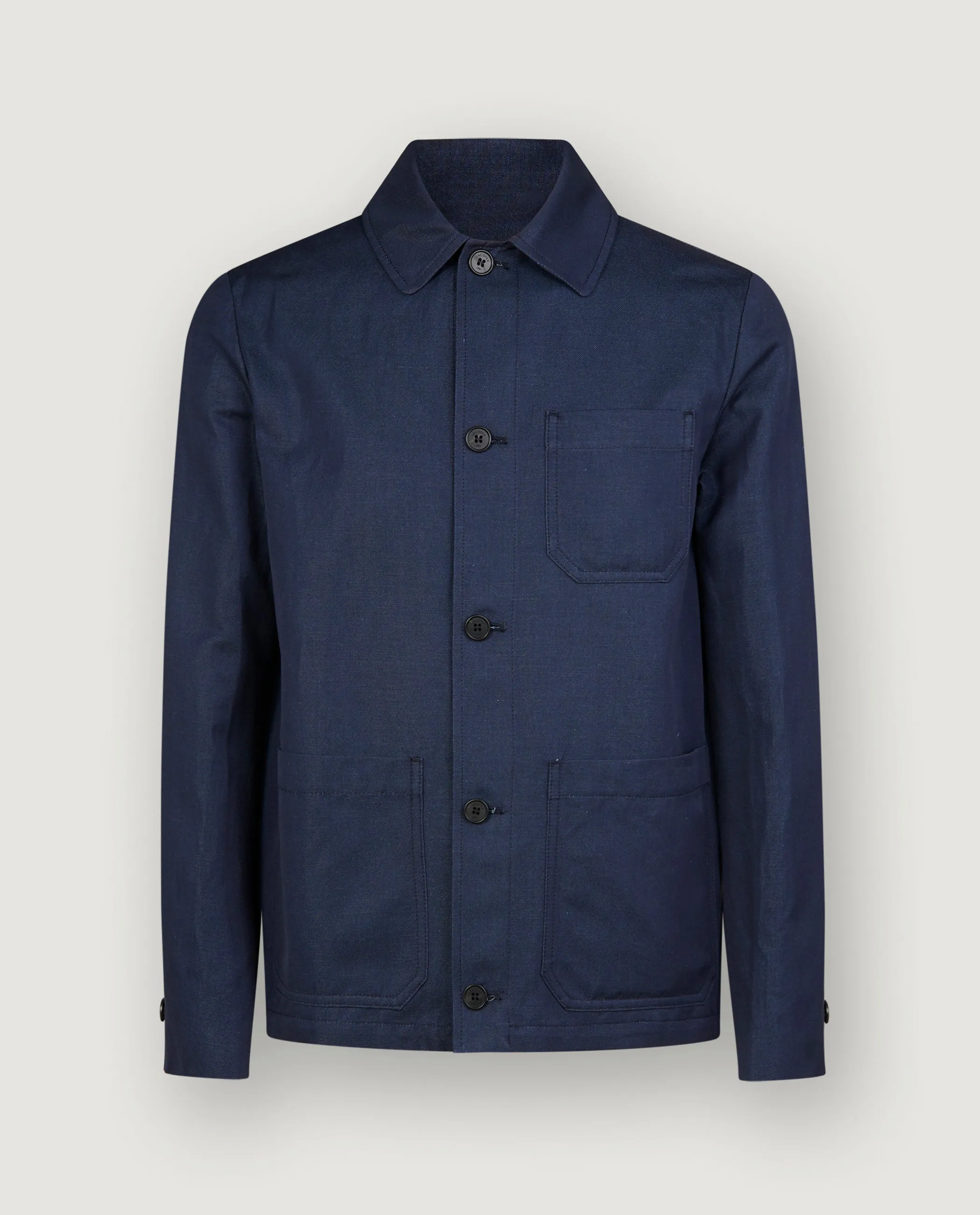 Katoen Linnen Overshirt - Donkerblauw sold by Pauw Amsterdam