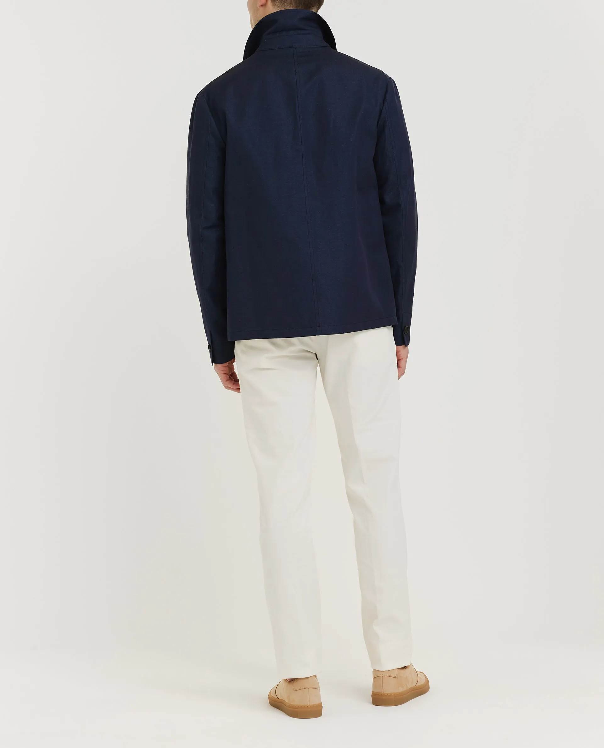 Katoen Linnen Overshirt - Donkerblauw sold by Pauw Amsterdam product image thumbnail 4