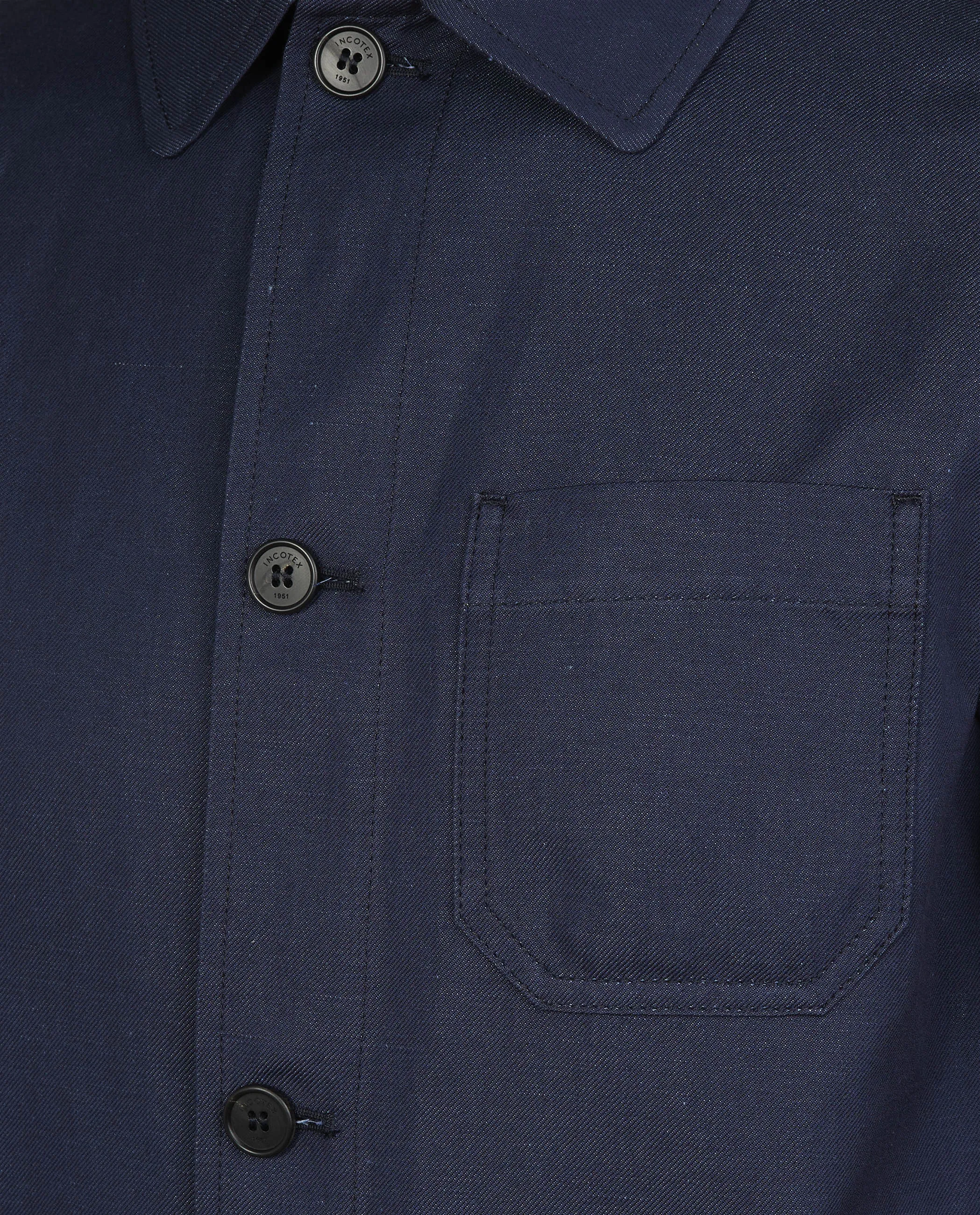 Katoen Linnen Overshirt - Donkerblauw sold by Pauw Amsterdam product image thumbnail 5