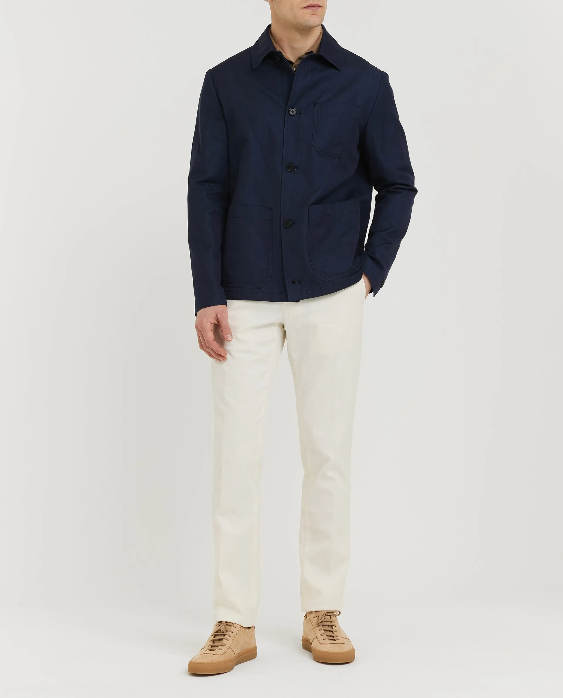Katoen Linnen Overshirt - Donkerblauw sold by Pauw Amsterdam product image thumbnail 2