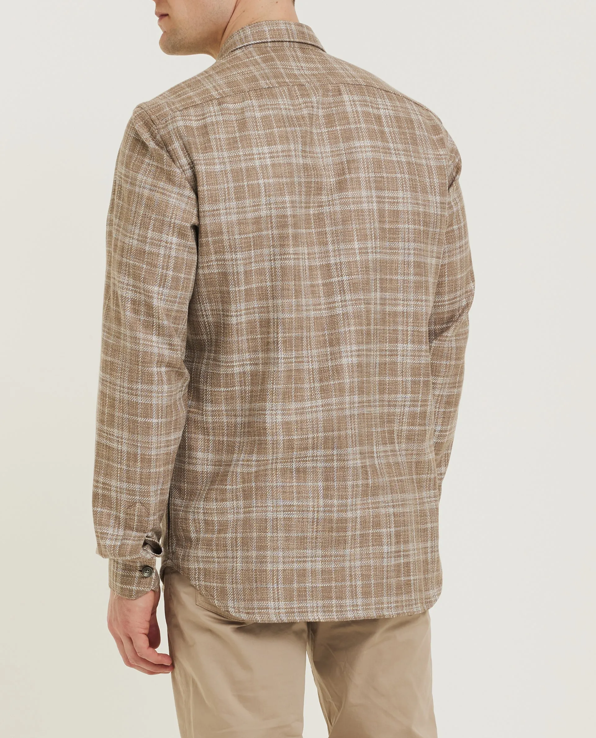 Cashmere Mix Overshirt - Lichtbruin sold by Pauw Amsterdam product image thumbnail 3