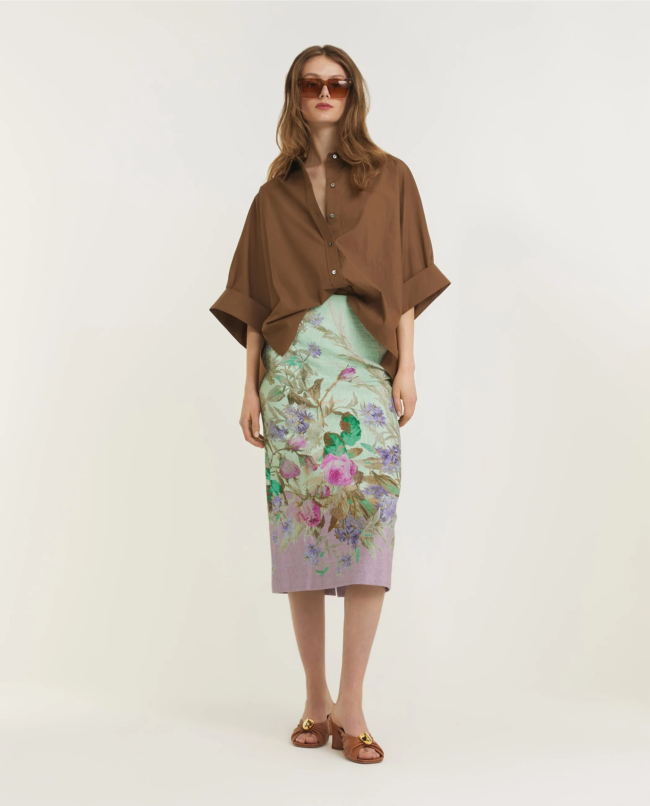 Katoenen kokerrok - Groen sold by Pauw Amsterdam