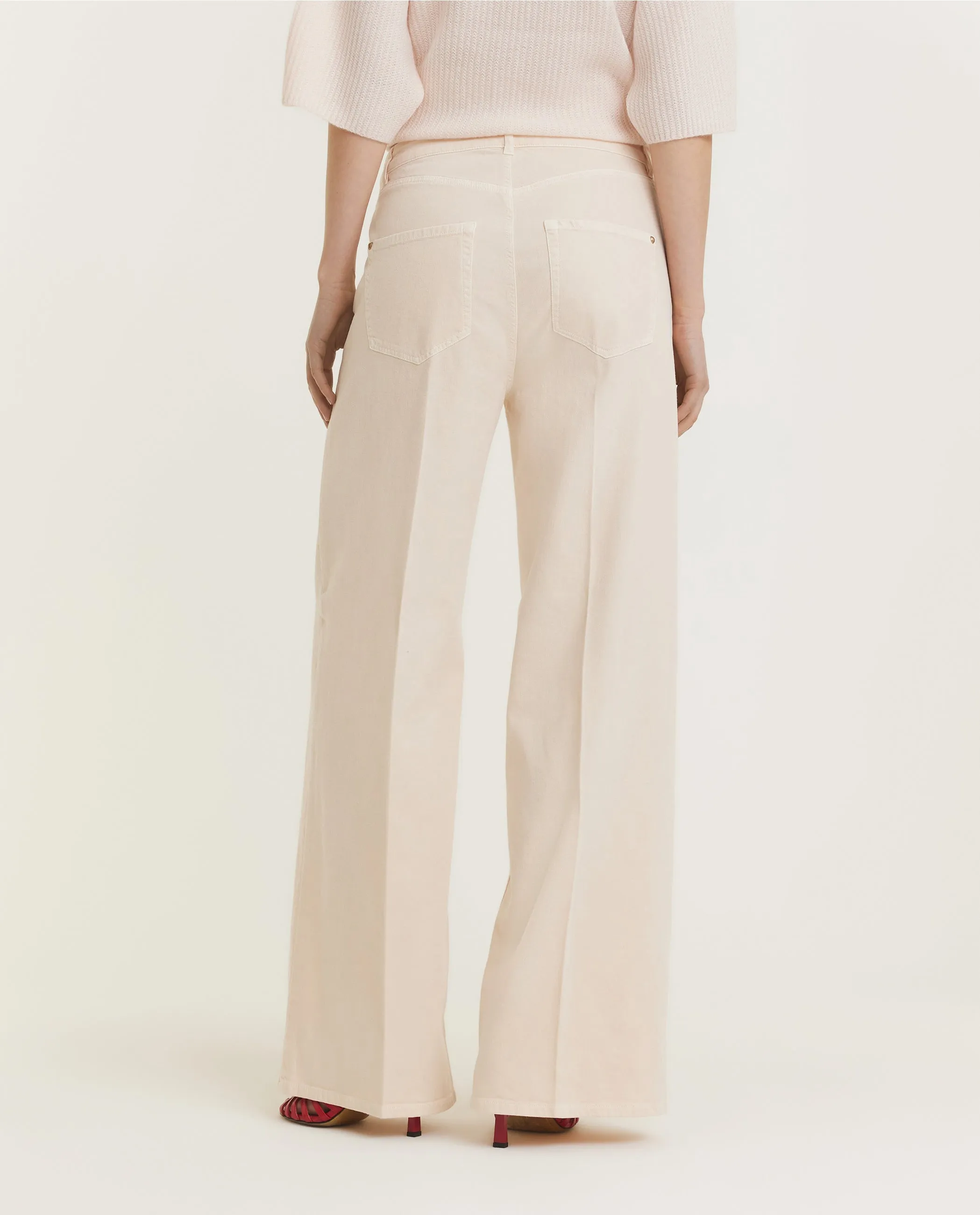 Wijde Katoenen Broek - Ecru sold by Pauw Amsterdam product image thumbnail 4