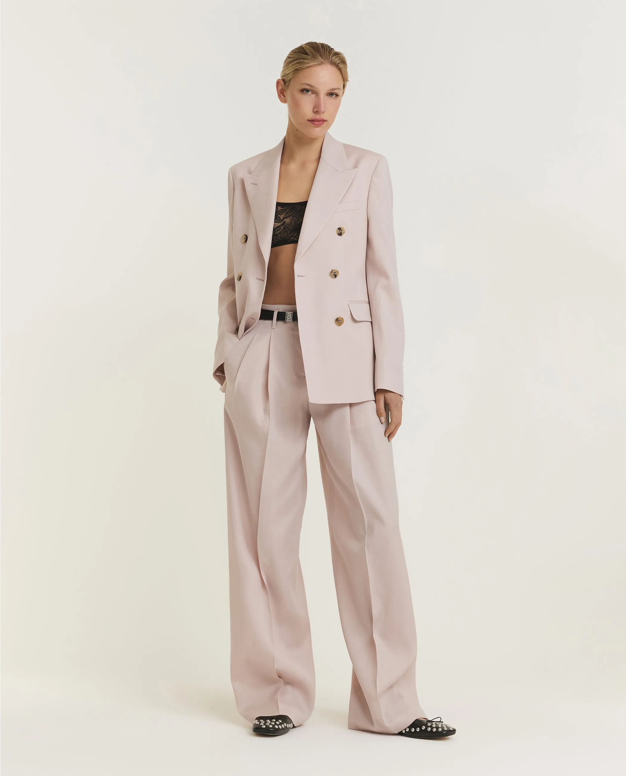 Wollen Double Breasted Blazer - Roze sold by Pauw Amsterdam product image thumbnail 3