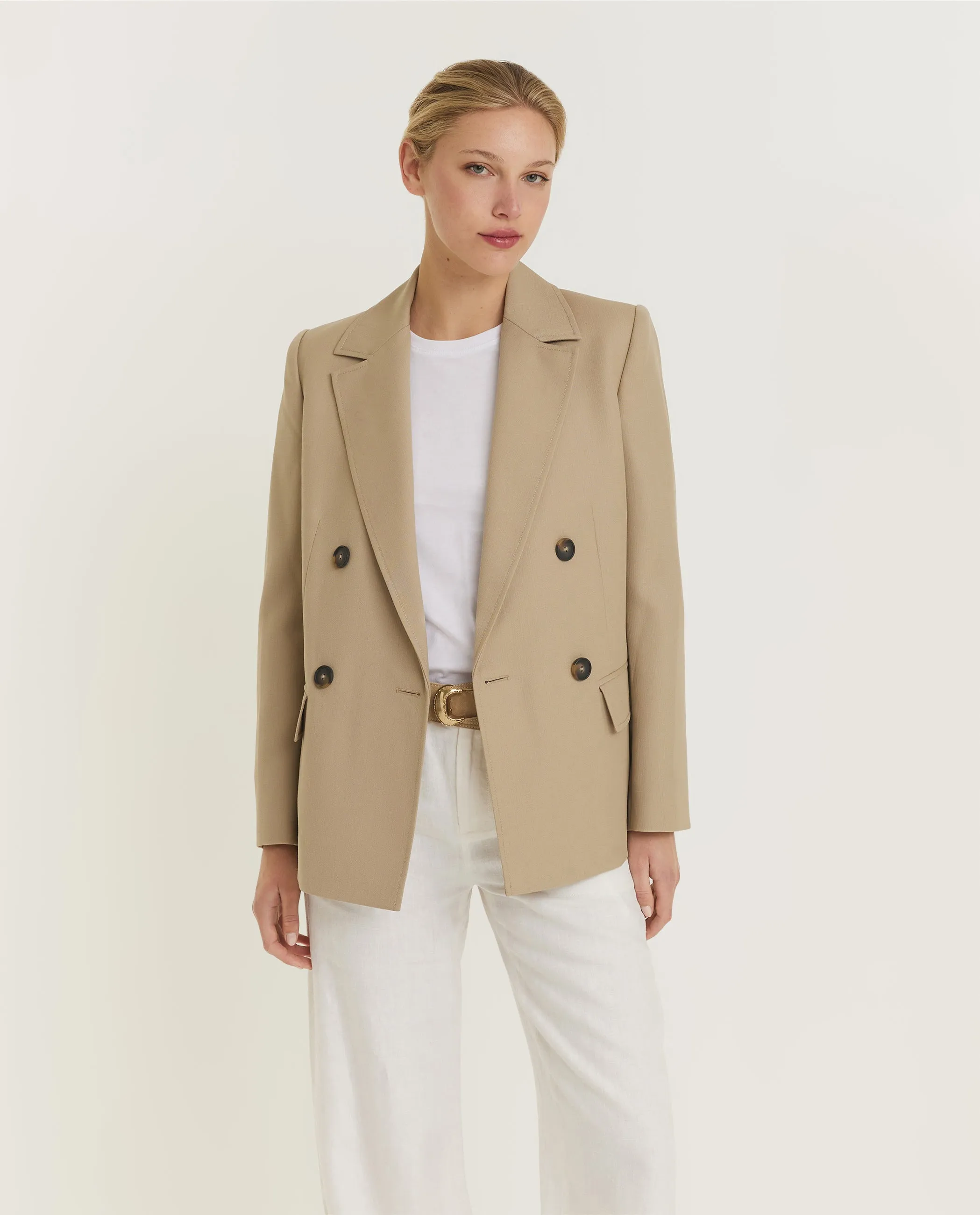 Canvas Blazer - Lichtbruin sold by Pauw Amsterdam