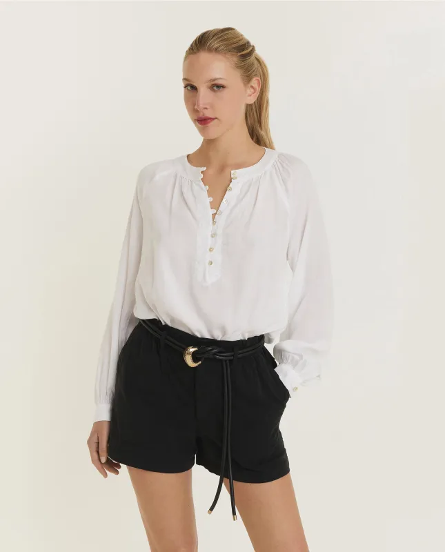 Flowy Pullover Raglan Blouse - Wit sold by Pauw Amsterdam