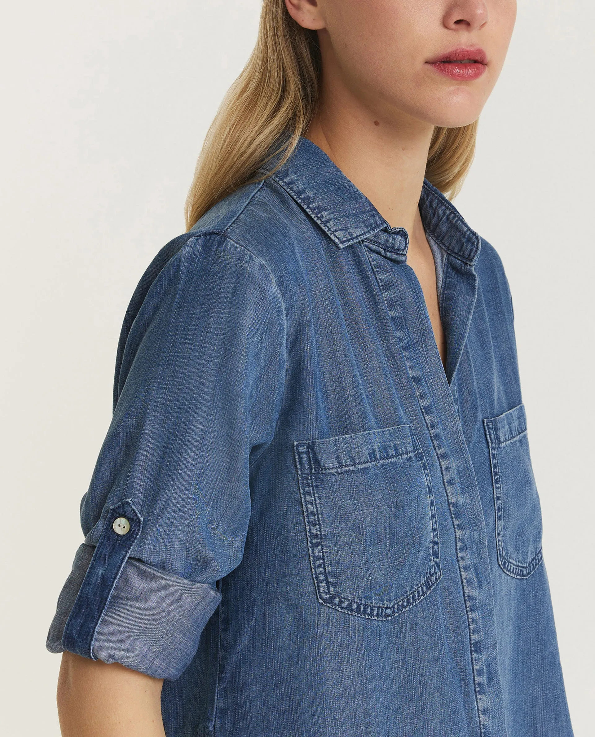 Denim Look Shirt - Blauw sold by Pauw Amsterdam product image thumbnail 2