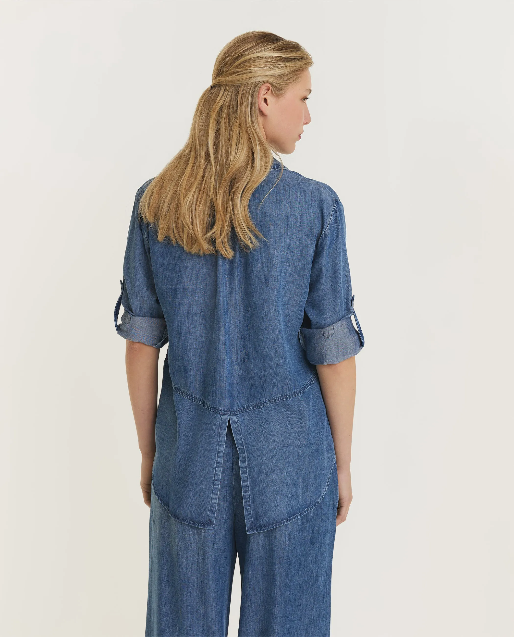 Denim Look Shirt - Blauw sold by Pauw Amsterdam product image thumbnail 5