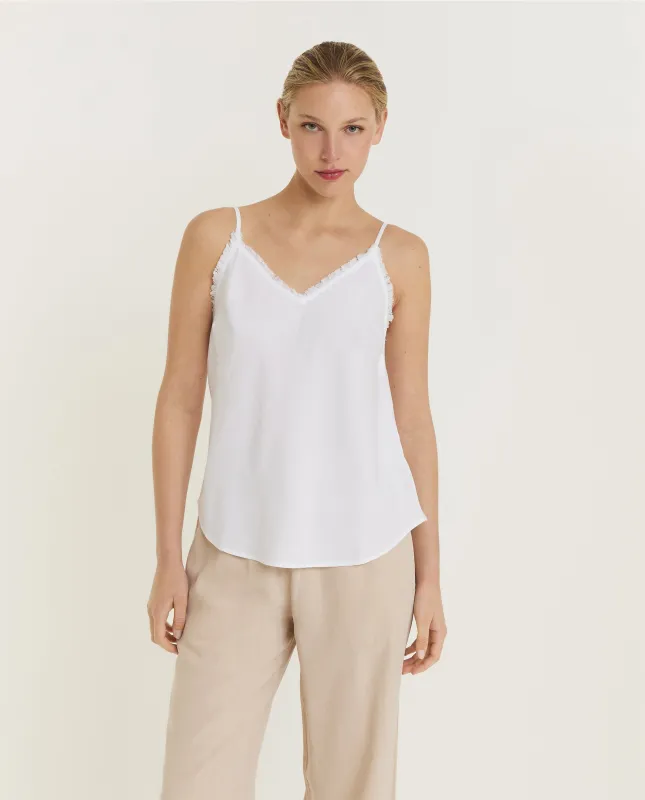 Tencel Cami Top - Wit sold by Pauw Amsterdam