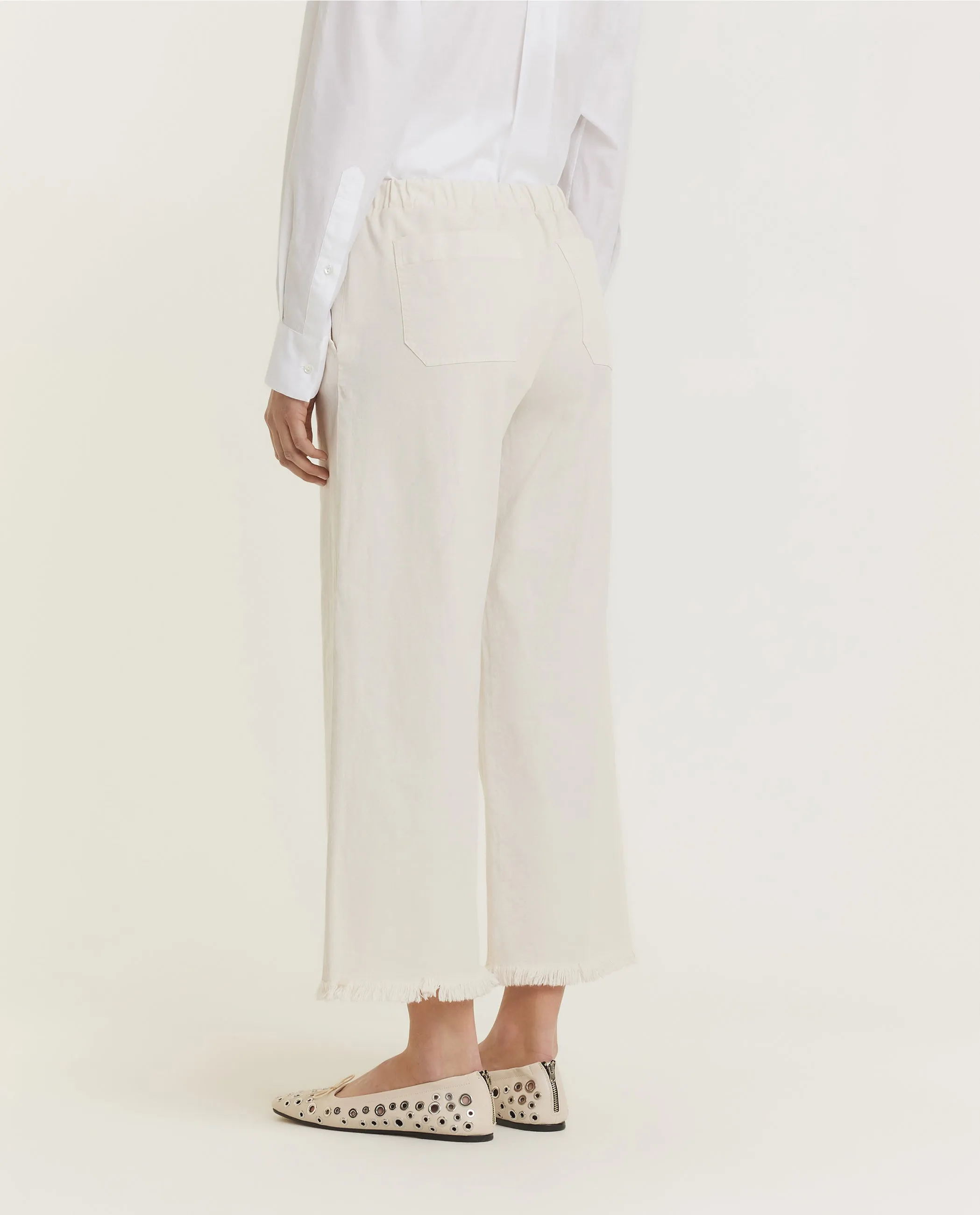 Rechte Broek met Franjes - Ecru sold by Pauw Amsterdam product image thumbnail 4