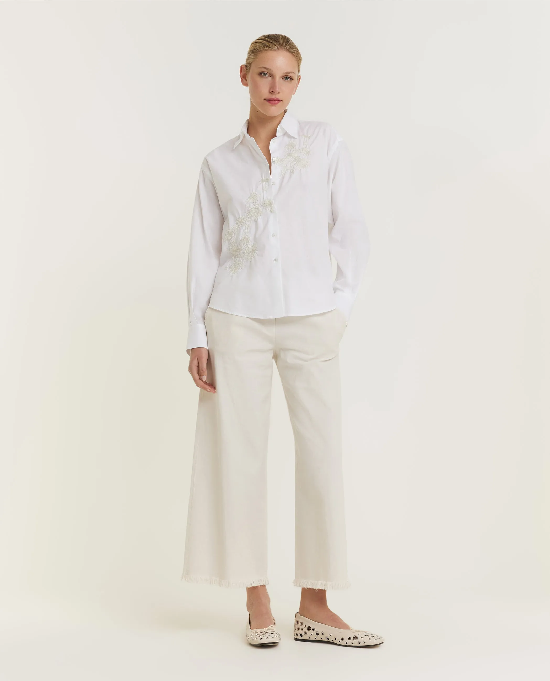 Rechte Broek met Franjes - Ecru sold by Pauw Amsterdam