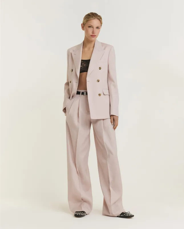 Wollen Bandplooi Broek - Roze sold by Pauw Amsterdam