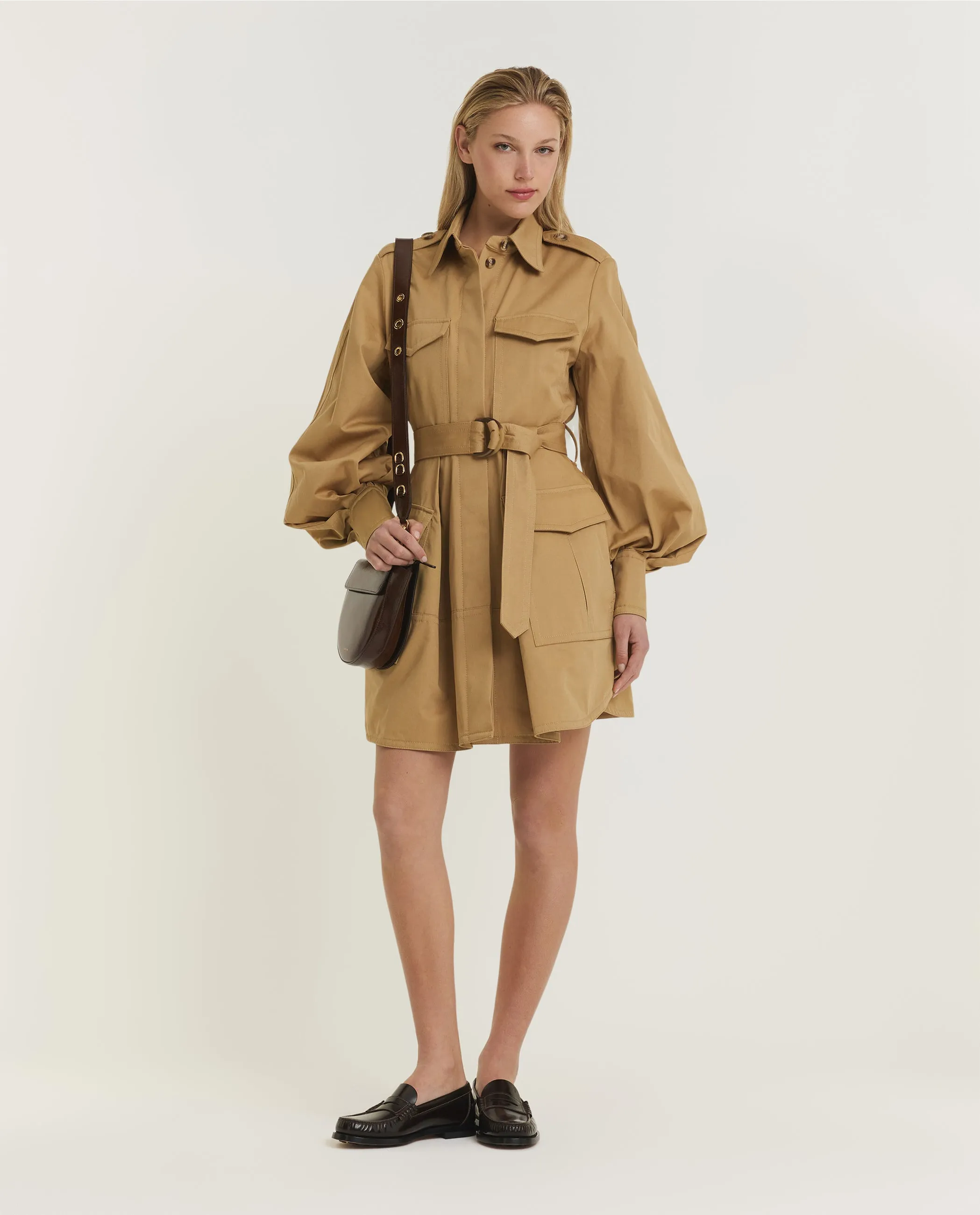 Cargo Mini Jurk - Lichtbruin sold by Pauw Amsterdam