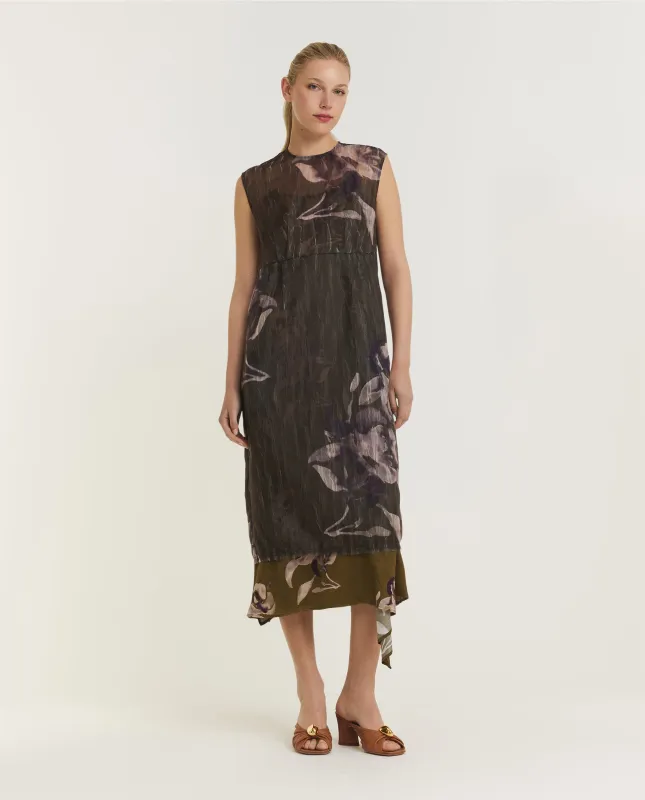 Floral Print Dress - Bruin sold by Pauw Amsterdam