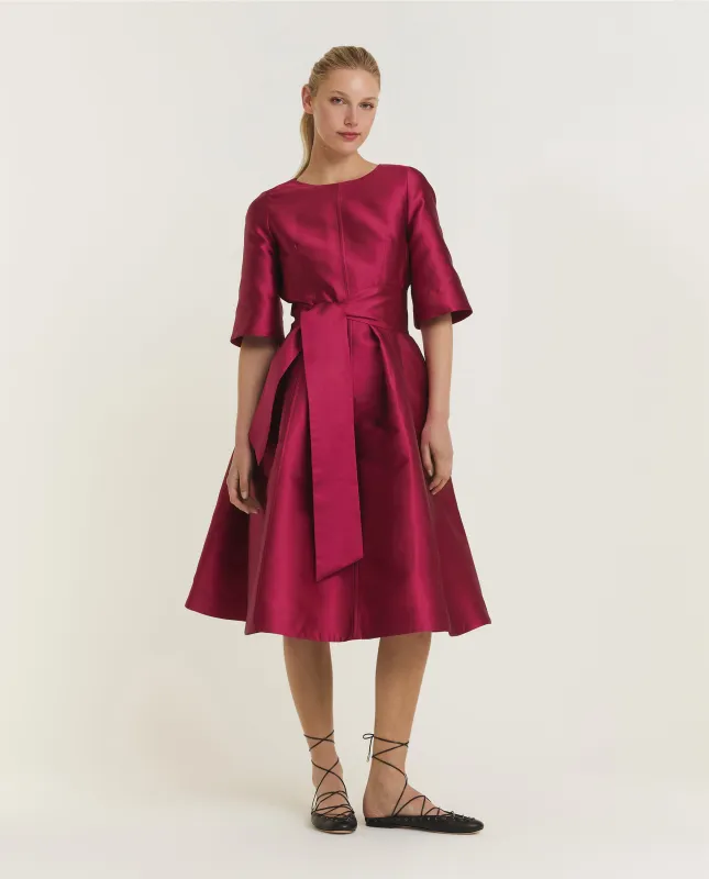 Korte Mouwen Midi Jurk - Roze sold by Pauw Amsterdam