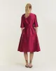 Korte Mouwen Midi Jurk - Roze sold by Pauw Amsterdam
