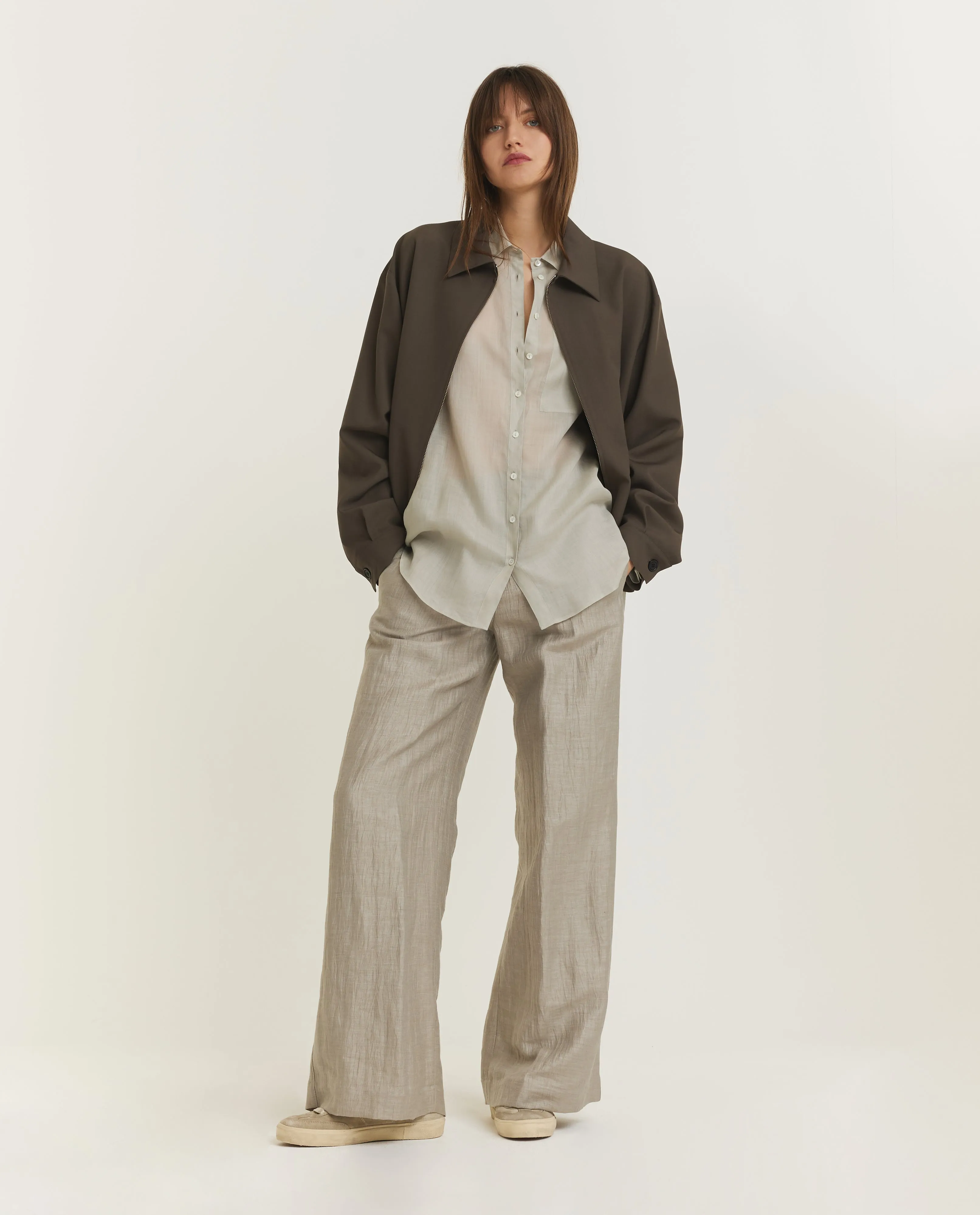 Relaxt Linnen Shirt - Lichtgrijs sold by Pauw Amsterdam product image thumbnail 3