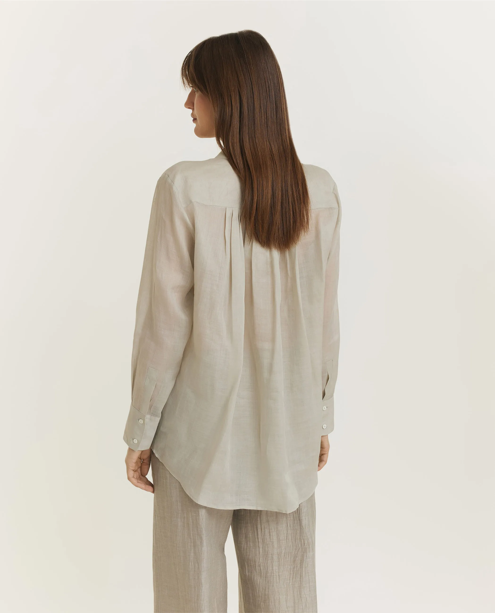 Relaxt Linnen Shirt - Lichtgrijs sold by Pauw Amsterdam product image thumbnail 5