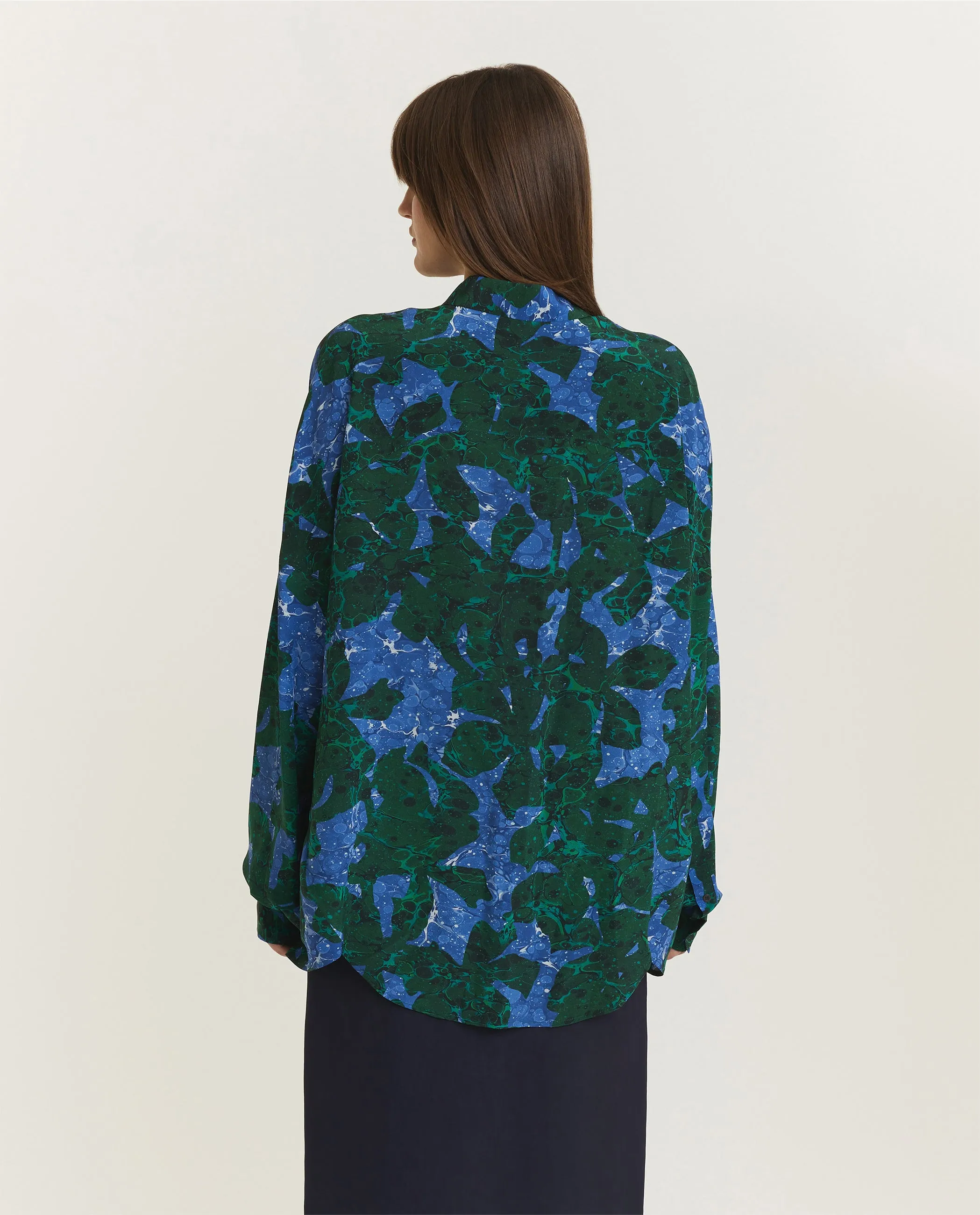 Zijden Bloem Print Blouse - Groen sold by Pauw Amsterdam product image thumbnail 5