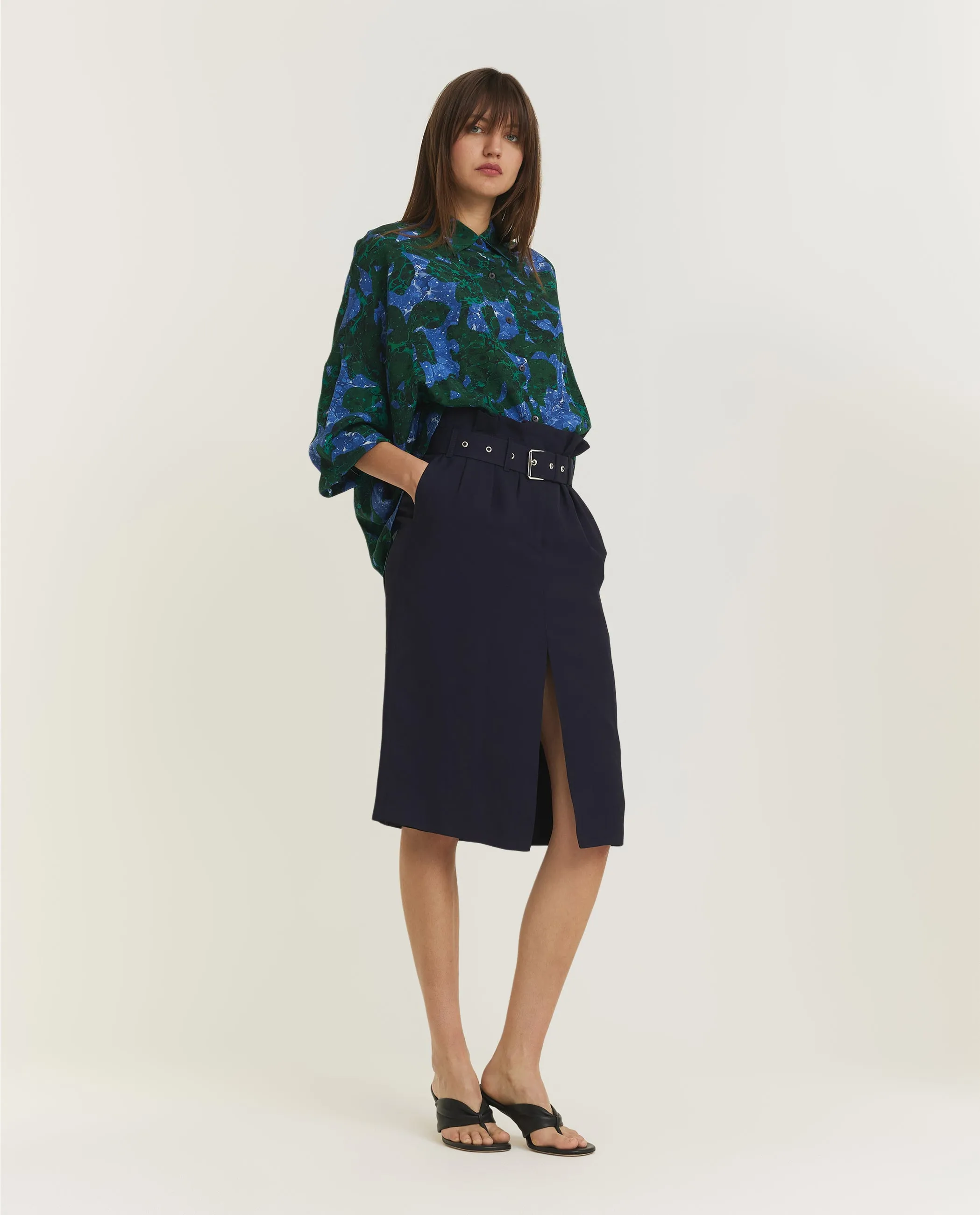 Zijden Bloem Print Blouse - Groen sold by Pauw Amsterdam product image thumbnail 3