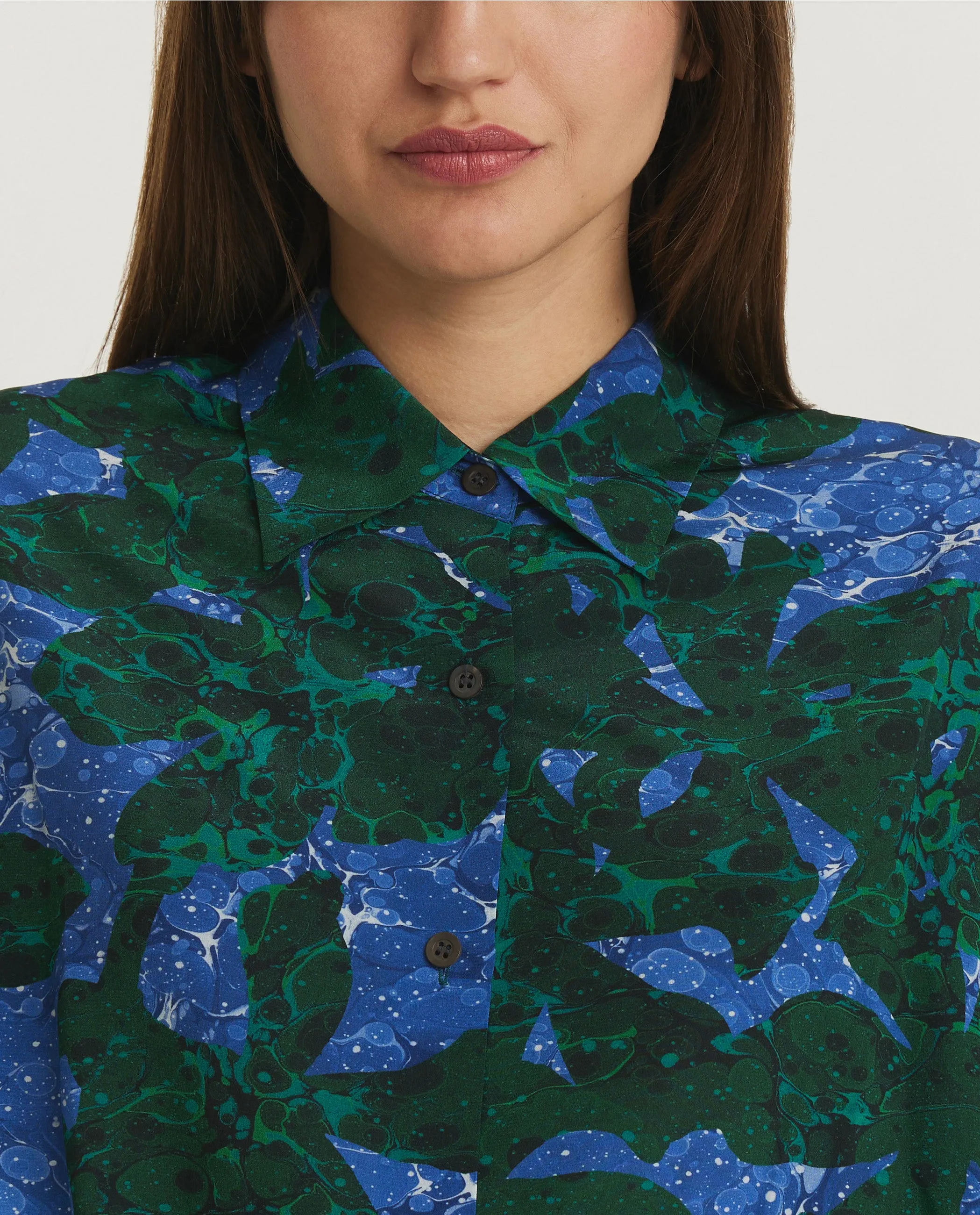 Zijden Bloem Print Blouse - Groen sold by Pauw Amsterdam product image thumbnail 2