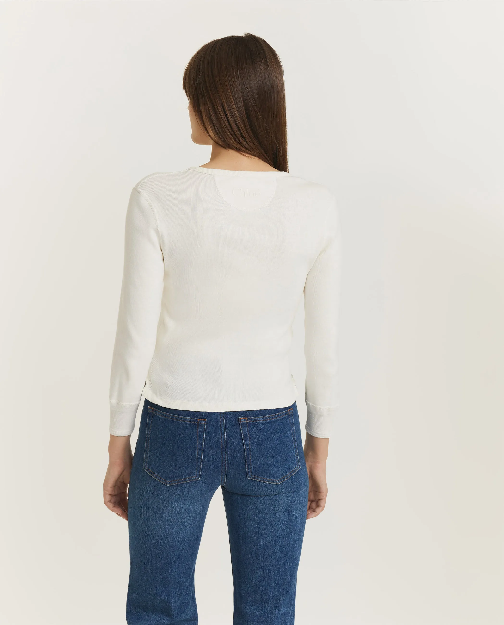 Katoenen Henley - Wit sold by Pauw Amsterdam product image thumbnail 5