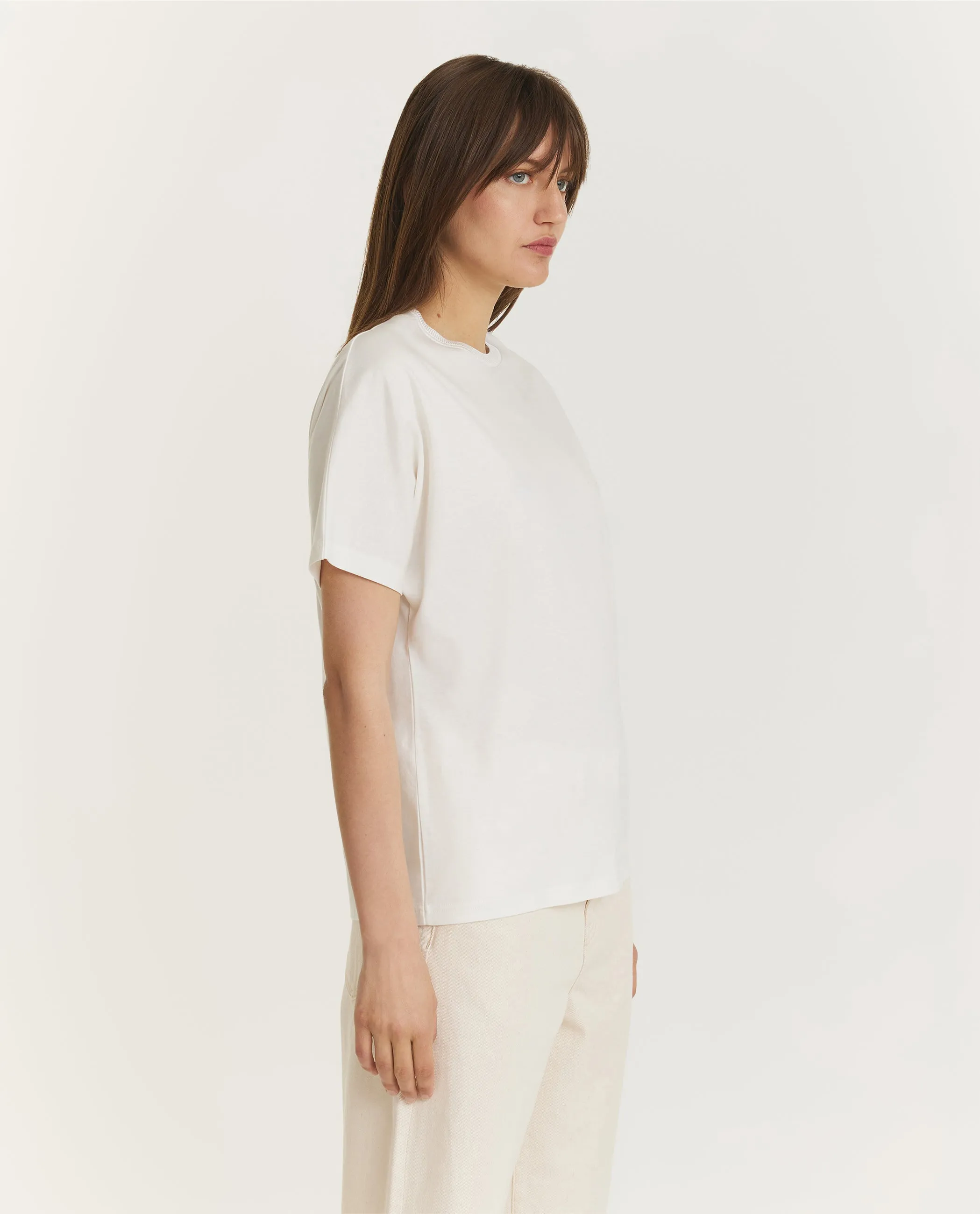 Comfort Katoen T-Shirt - Ecru sold by Pauw Amsterdam product image thumbnail 2