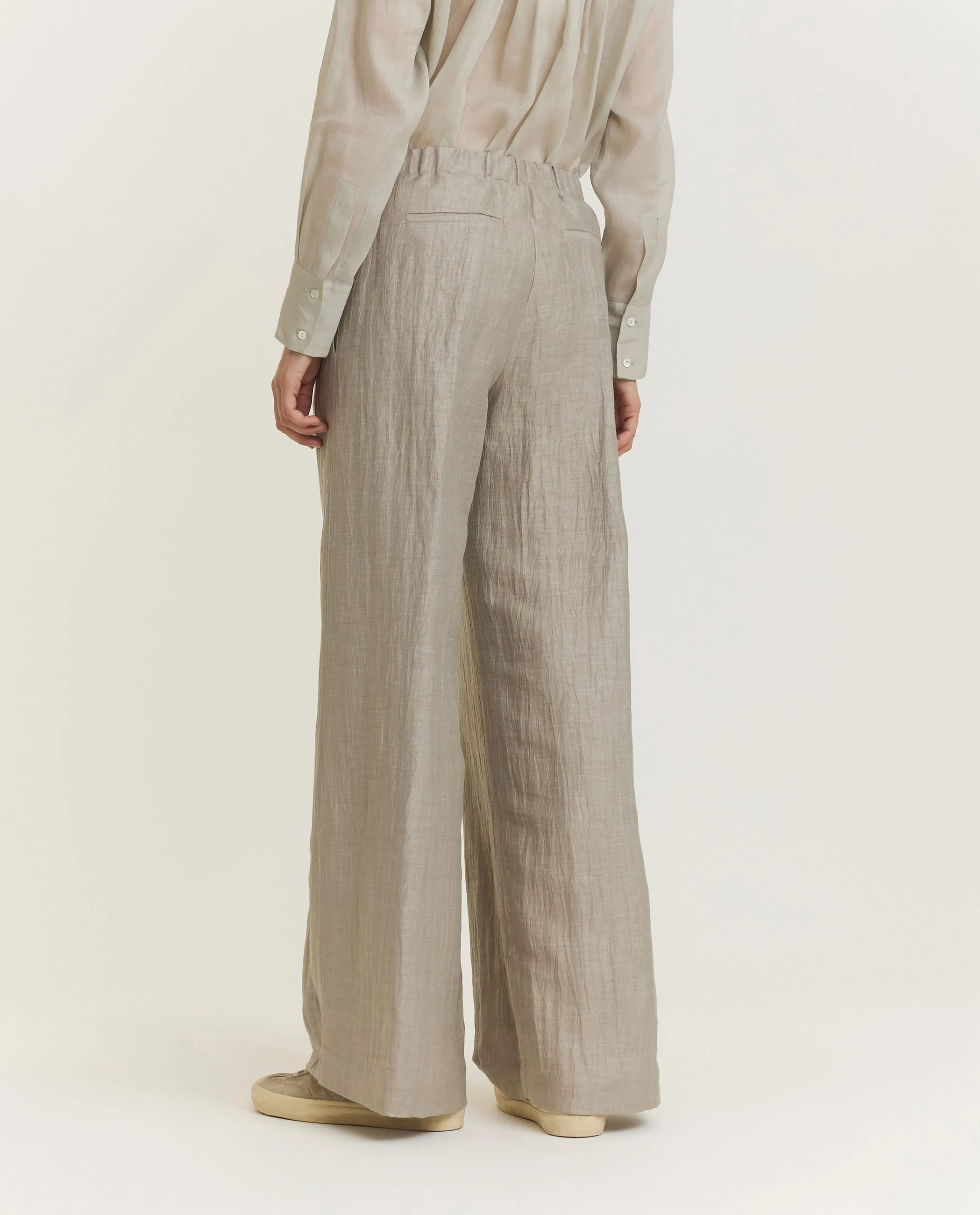 Linnen Crêpe Look Broek - Lichtgrijs sold by Pauw Amsterdam product image thumbnail 4