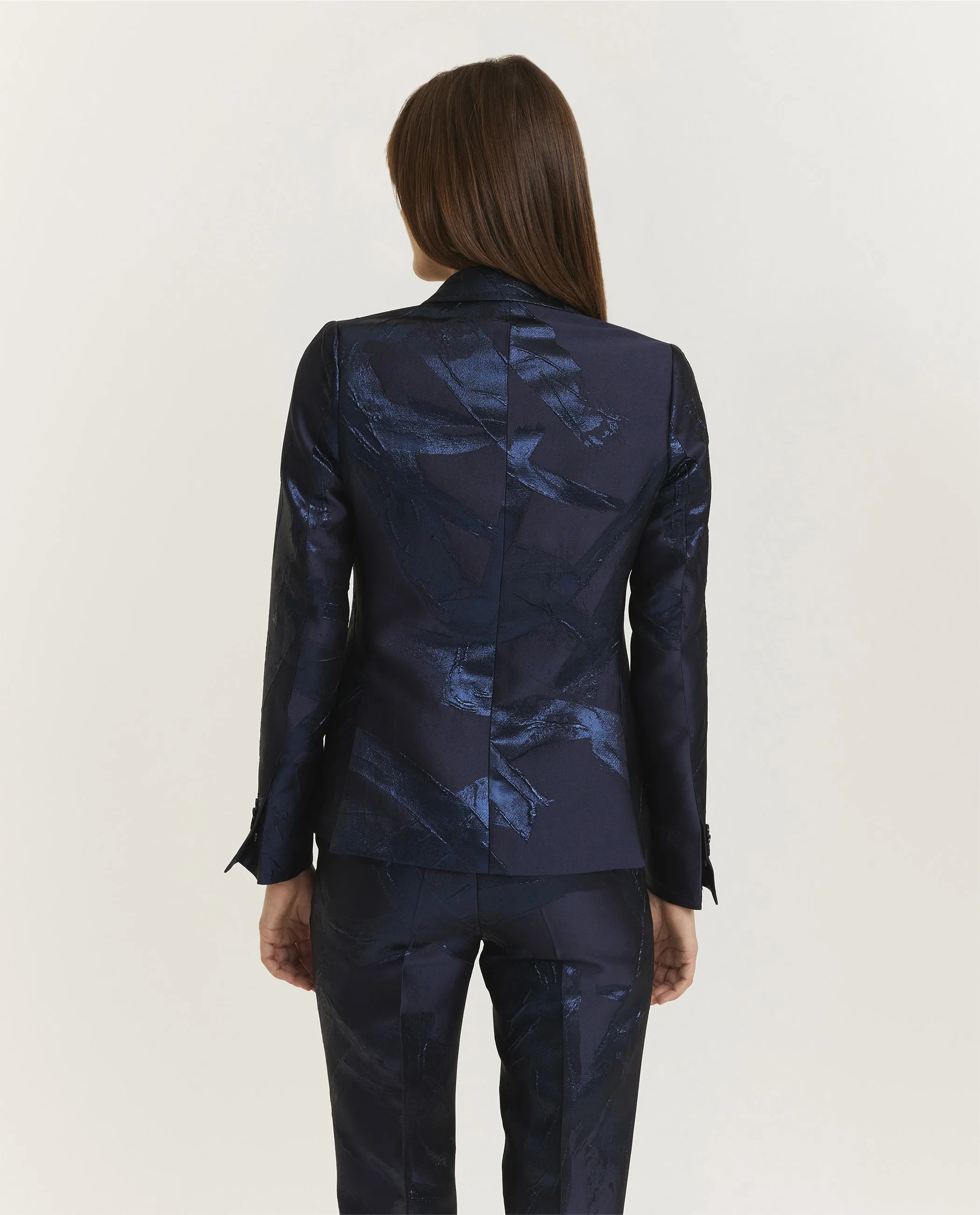 Metallic Brush Blazer - Donkerblauw sold by Pauw Amsterdam product image thumbnail 3