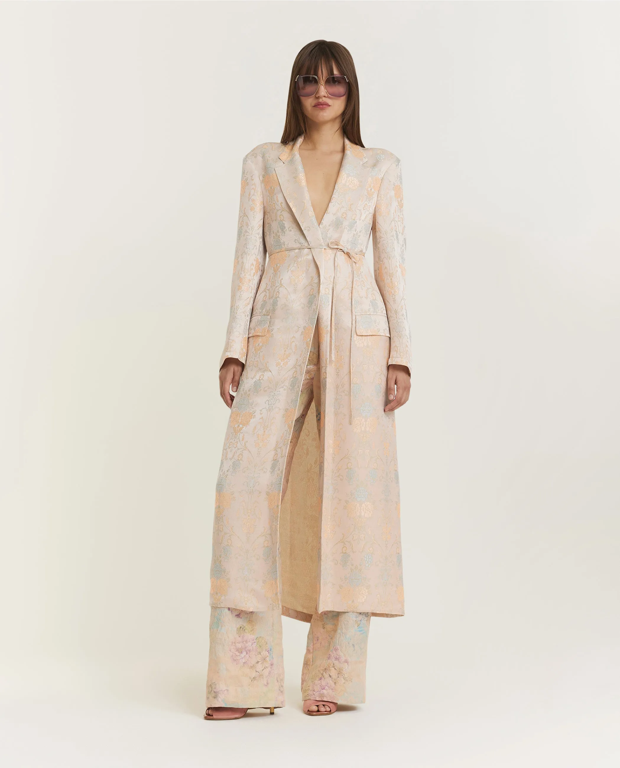 Floral Jacquard Jas - Roze sold by Pauw Amsterdam