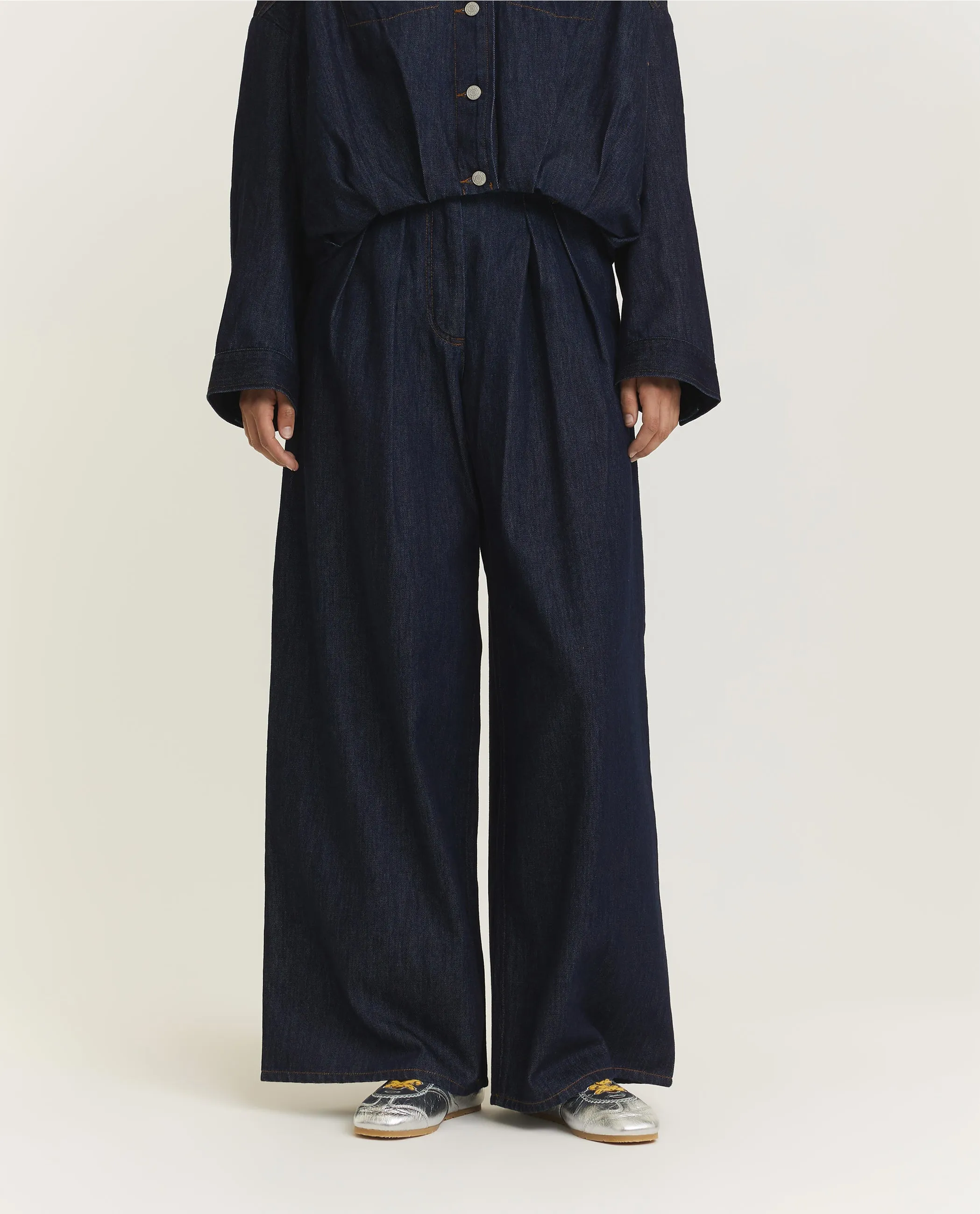 Geplooide Spijkerbroek - Donkerblauw sold by Pauw Amsterdam product image thumbnail 2