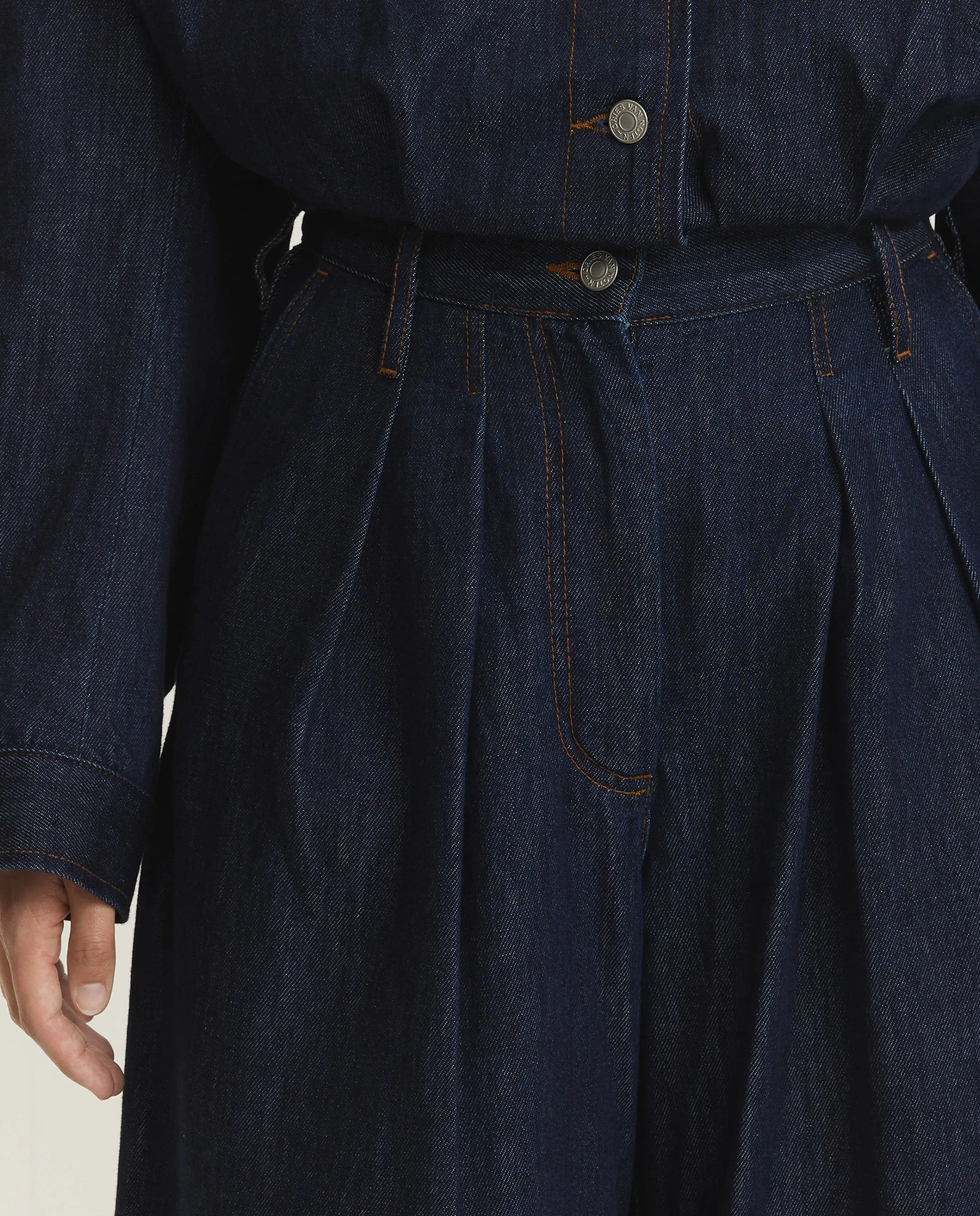 Geplooide Spijkerbroek - Donkerblauw sold by Pauw Amsterdam product image thumbnail 5