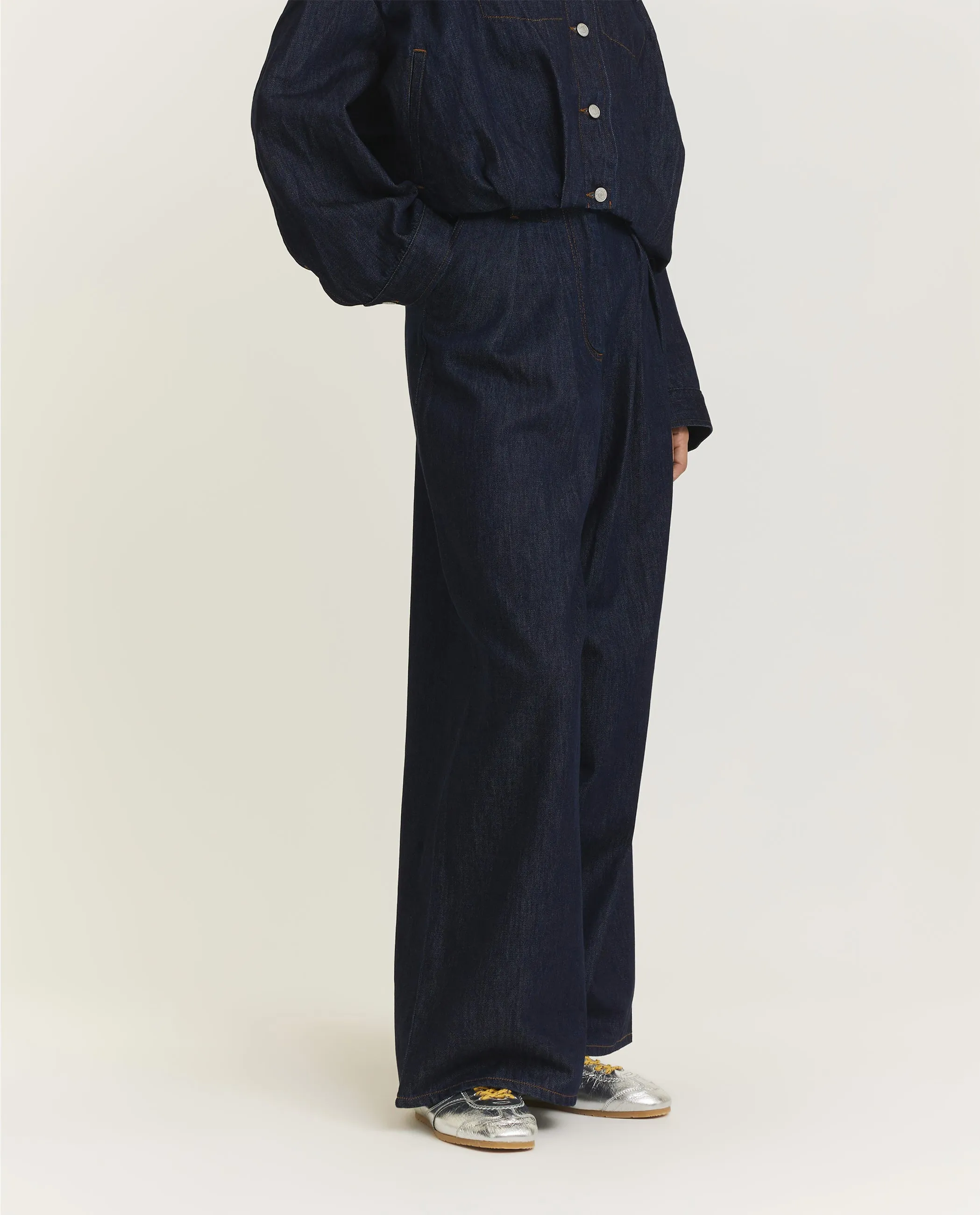 Geplooide Spijkerbroek - Donkerblauw sold by Pauw Amsterdam product image thumbnail 3