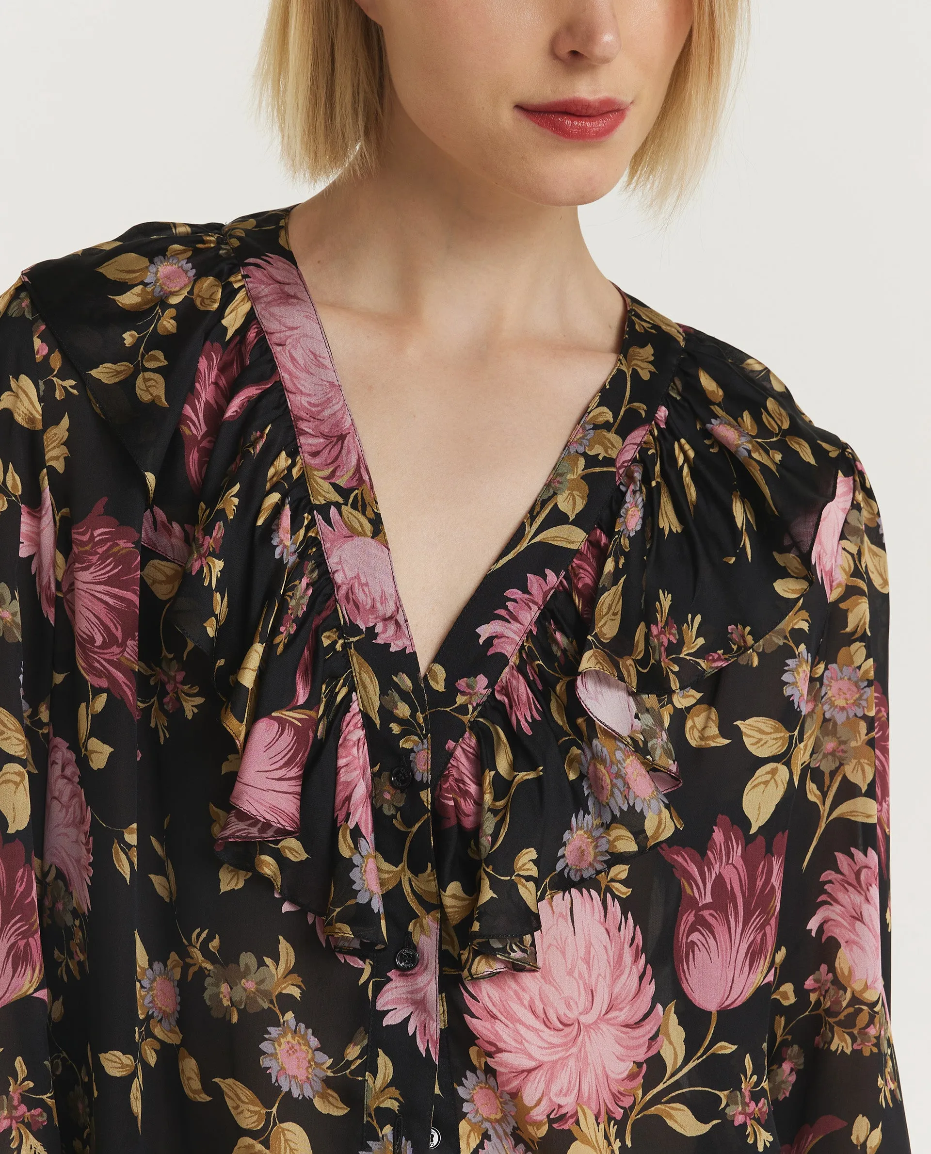 V-Hals Blouse - Zwart sold by Pauw Amsterdam product image thumbnail 2