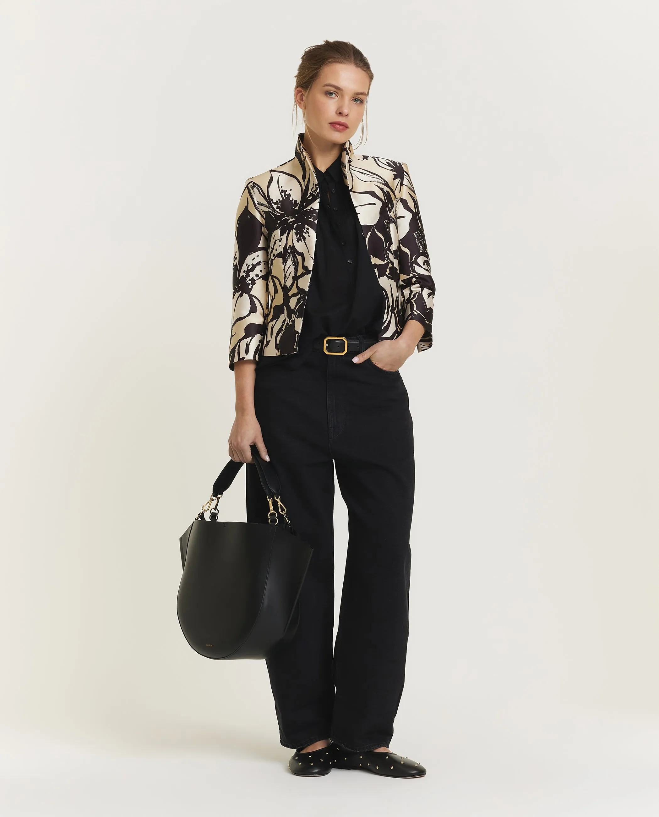 Geplooide Katoenen Blouse - Zwart sold by Pauw Amsterdam product image thumbnail 3