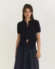 Korte Mouwen Cardigan - Donkerblauw sold by Pauw Amsterdam