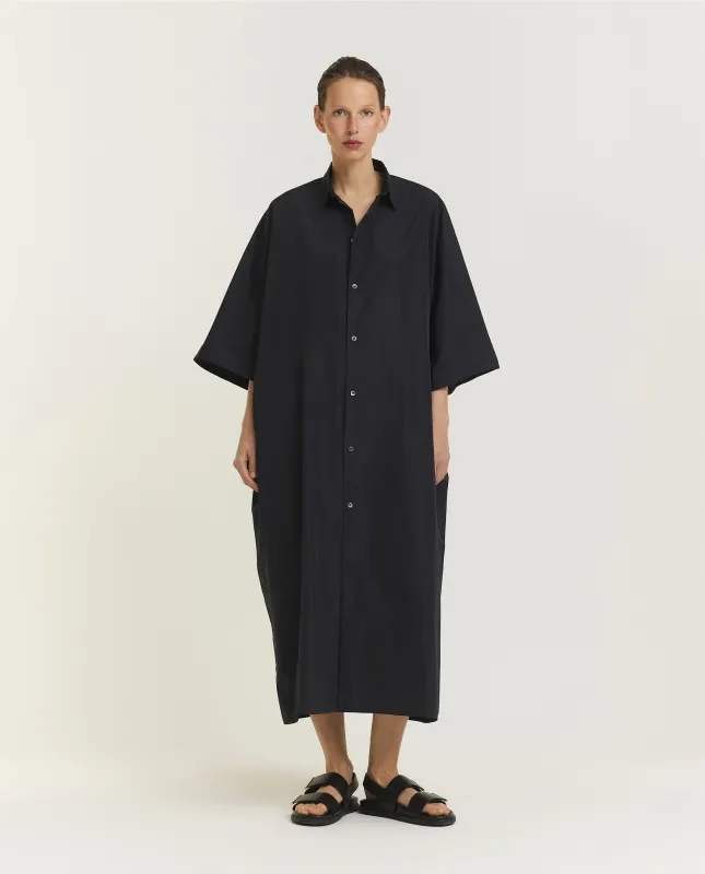 Korte Mouwen Shirt Jurk - Zwart sold by Pauw Amsterdam