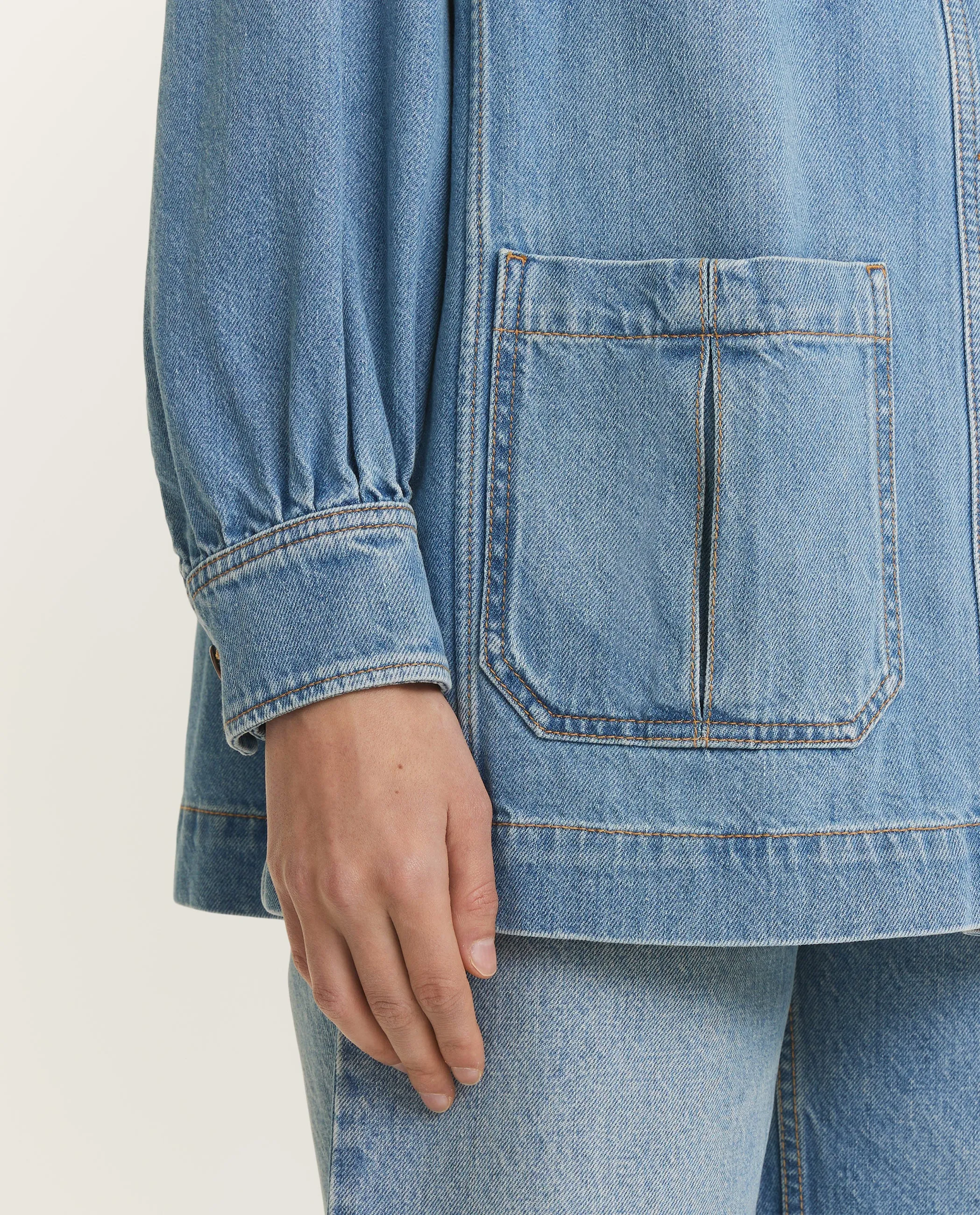 Katoenen Denim Jacket - Lichtblauw sold by Pauw Amsterdam product image thumbnail 2