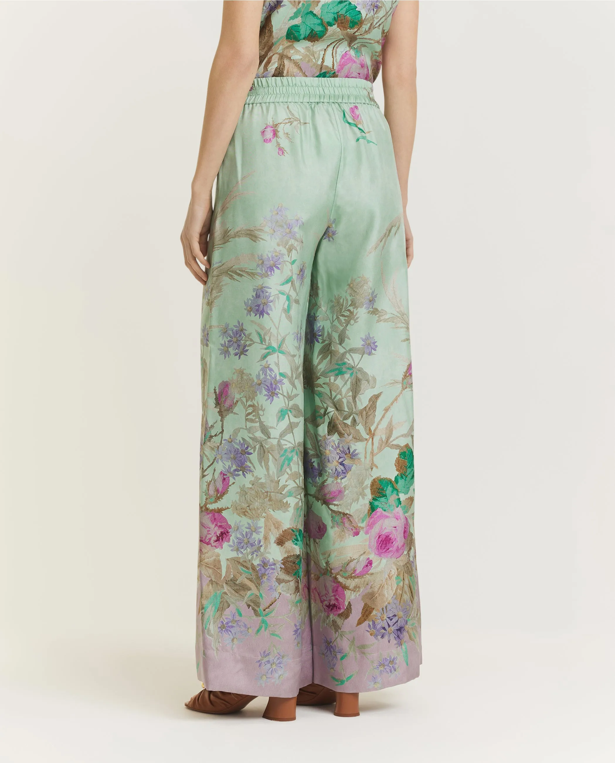 Zijden Palazzo Broek - Groen sold by Pauw Amsterdam product image thumbnail 4