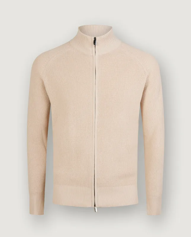 Rib Zip Vest - Lichtbruin sold by Pauw Amsterdam