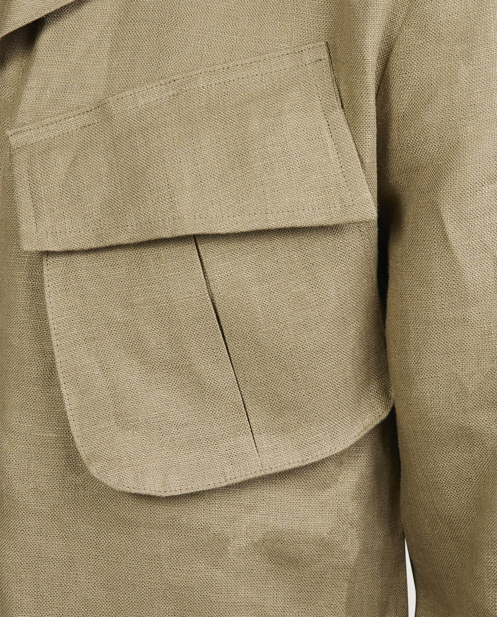 Linnen Jungle Jacket - Lichtbruin sold by Pauw Amsterdam product image thumbnail 2