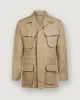 Linnen Jungle Jacket - Lichtbruin sold by Pauw Amsterdam