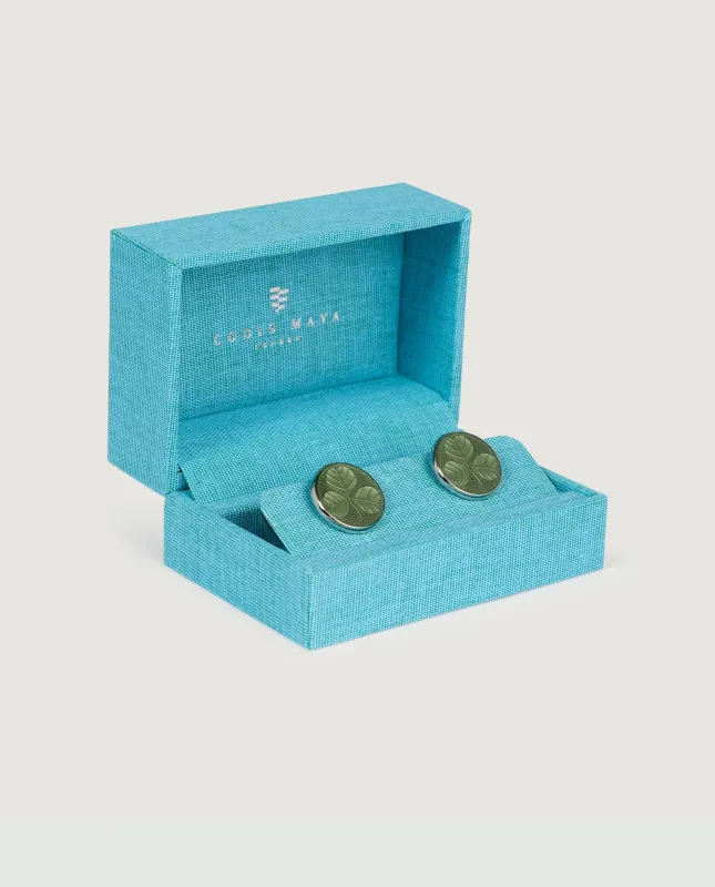 Shamrock Clover Manchetknopen - Groen sold by Pauw Amsterdam