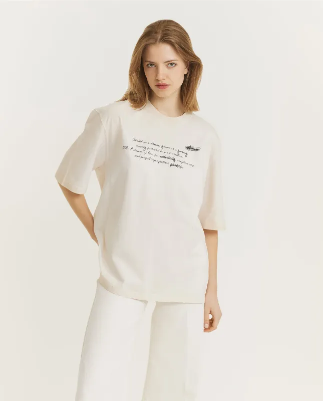 Oversized T-Shirt - Ecru sold by Pauw Amsterdam