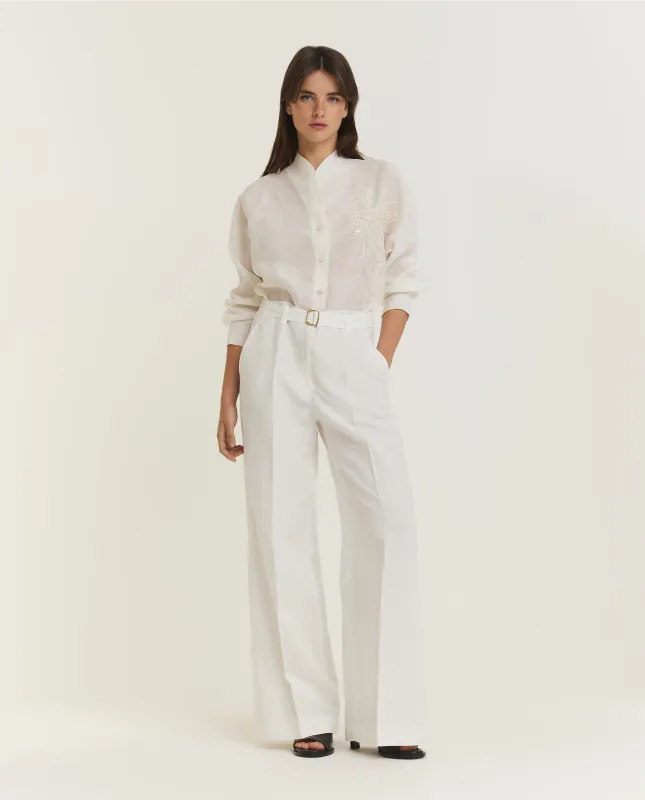 Linen Mix Broek - Wit sold by Pauw Amsterdam